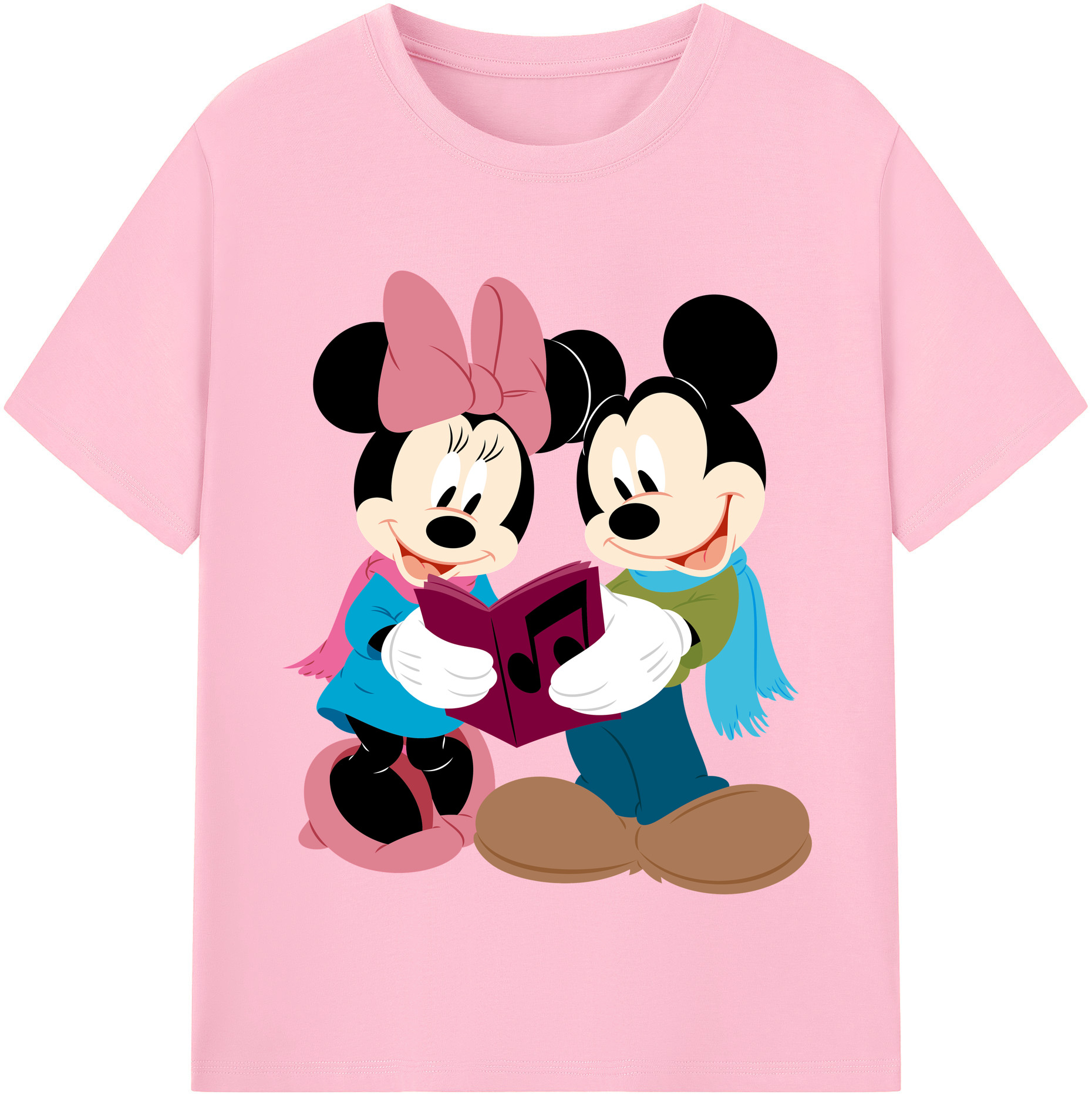 （画像用） ミッキーマウス Mickey Mouse 綿100％半袖Tシャツ（フロントプリント）