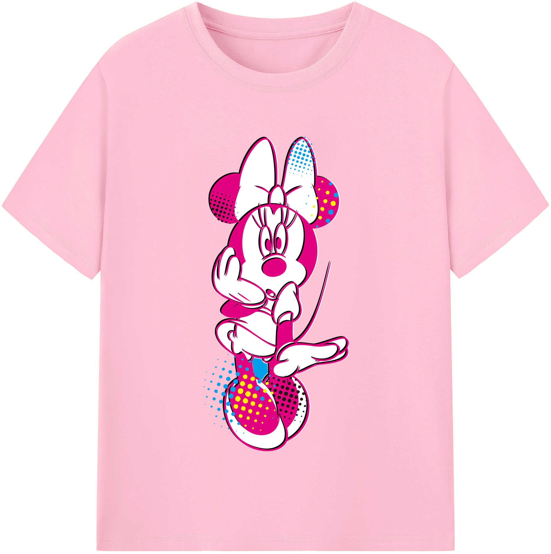 （画像用） ミッキーマウス Mickey Mouse 綿100％半袖Tシャツ（フロントプリント）