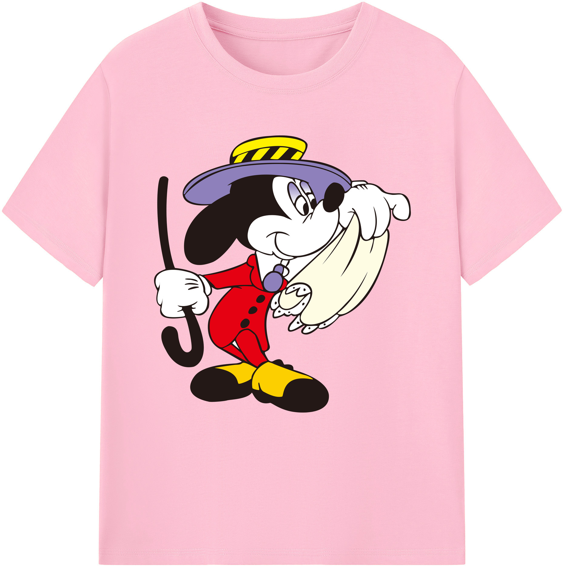 （画像用） ミッキーマウス Mickey Mouse 綿100％半袖Tシャツ（フロントプリント）