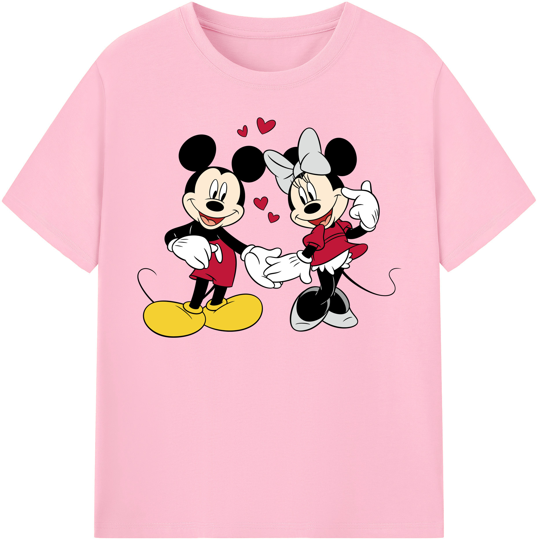 （画像用） ミッキーマウス Mickey Mouse 綿100％半袖Tシャツ（フロントプリント）