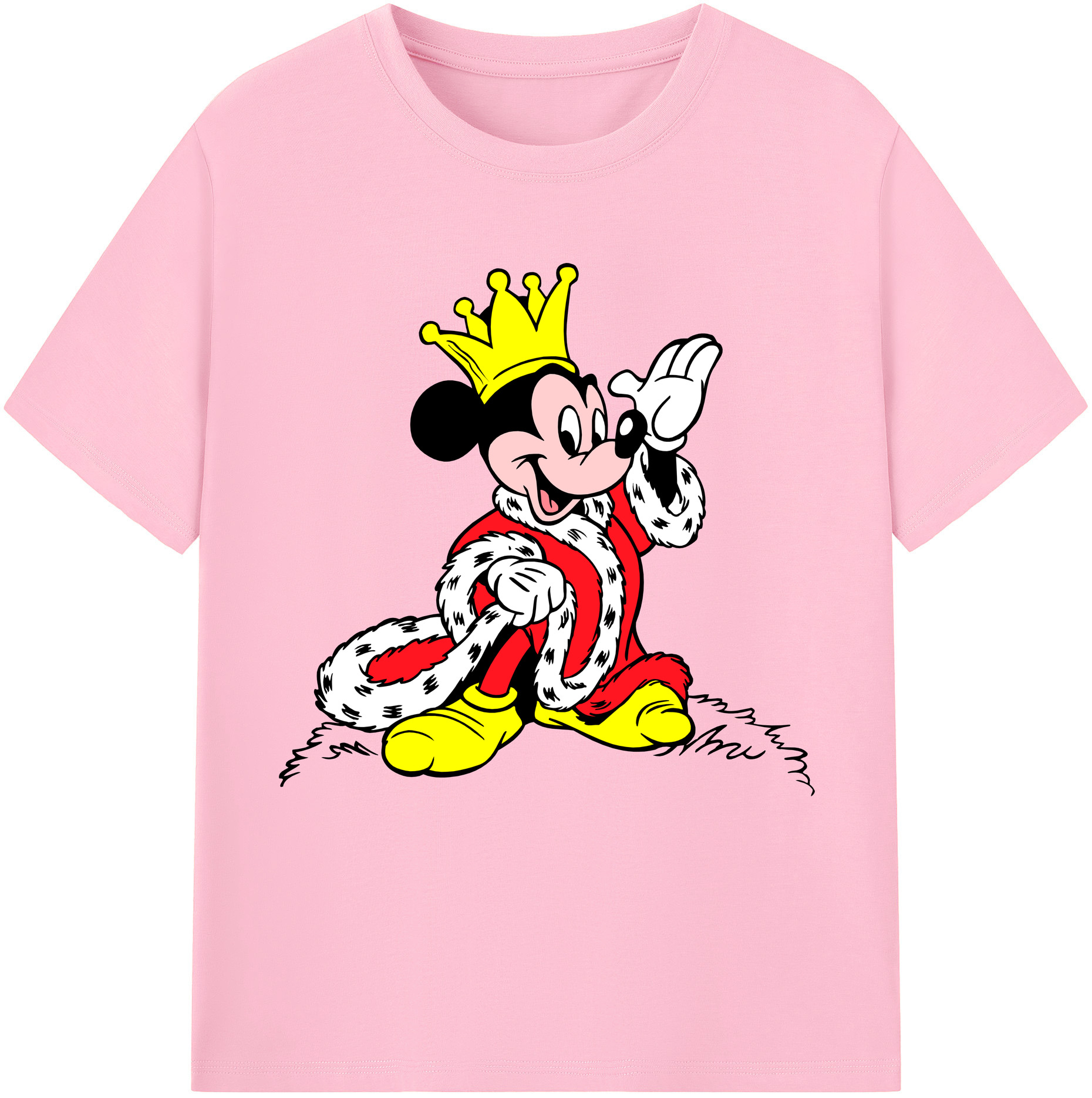 （画像用） ミッキーマウス Mickey Mouse 綿100％半袖Tシャツ（フロントプリント）