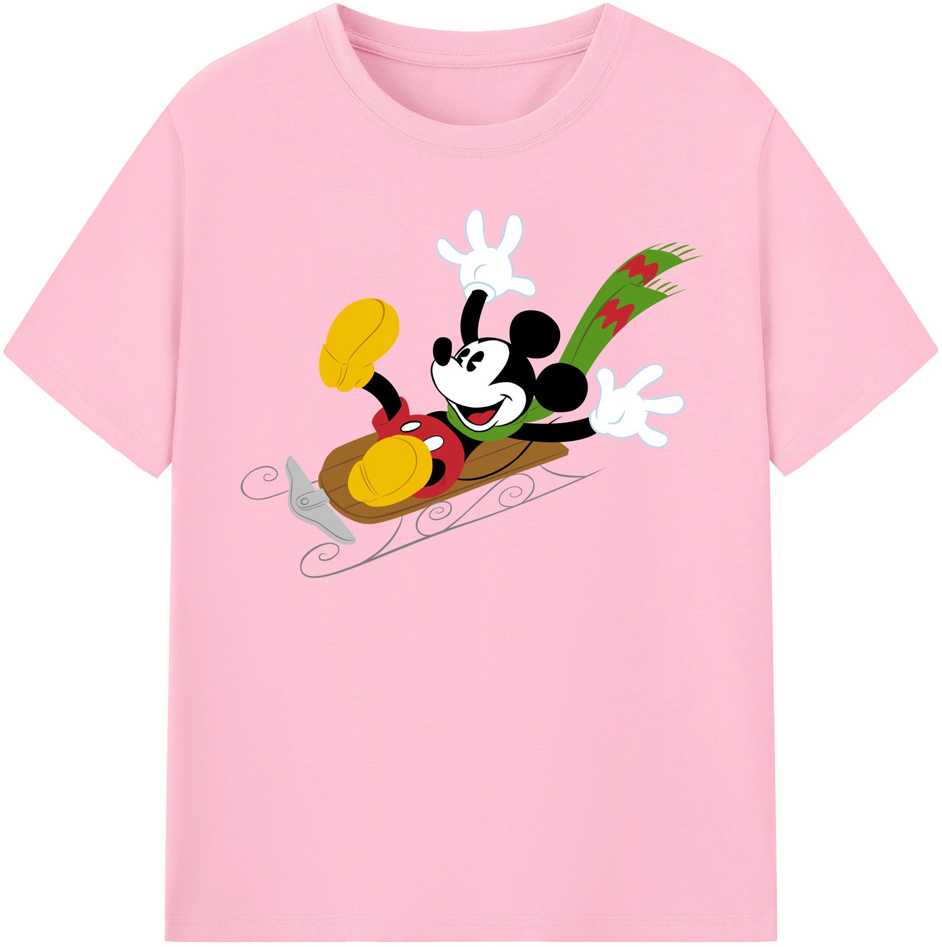 （画像用） ミッキーマウス Mickey Mouse 綿100％半袖Tシャツ（フロントプリント）