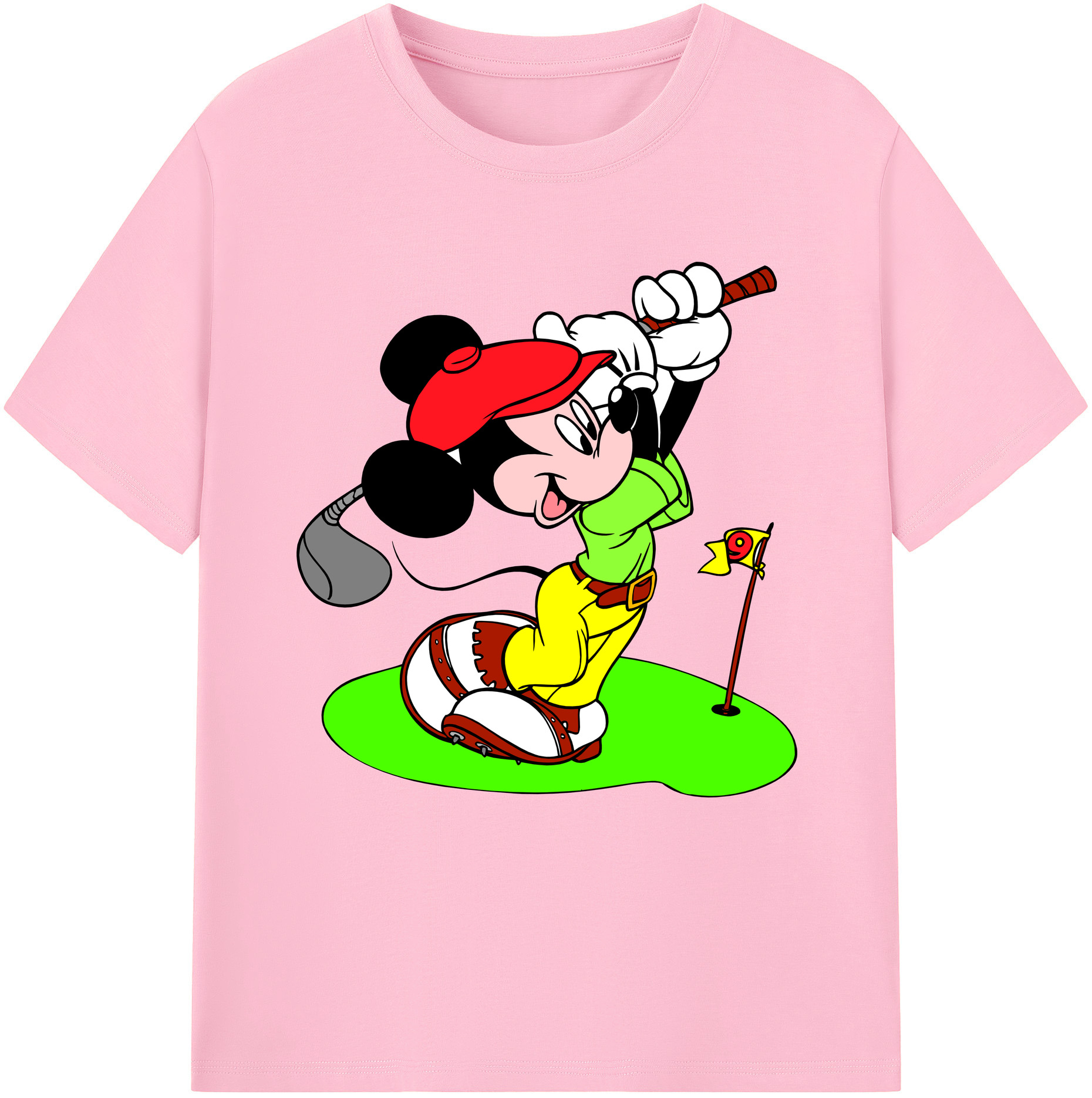 （画像用） ミッキーマウス Mickey Mouse 綿100％半袖Tシャツ（フロントプリント）