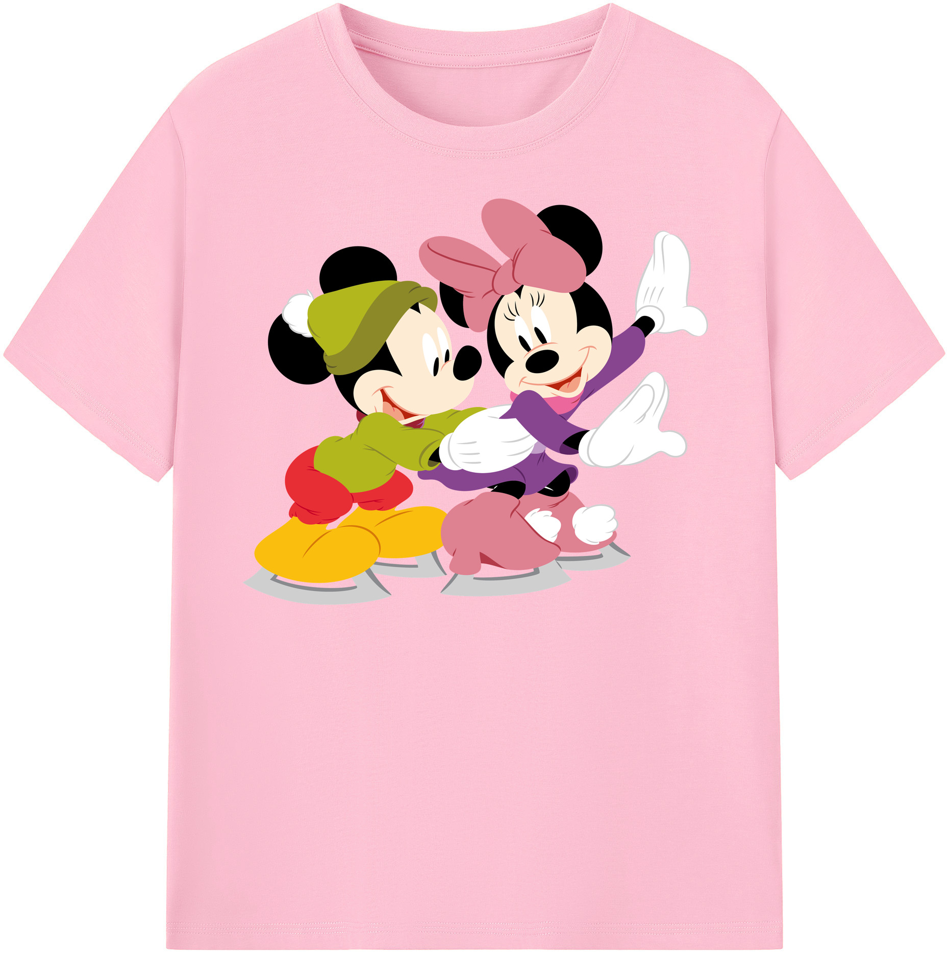 （画像用） ミッキーマウス Mickey Mouse 綿100％半袖Tシャツ（フロントプリント）