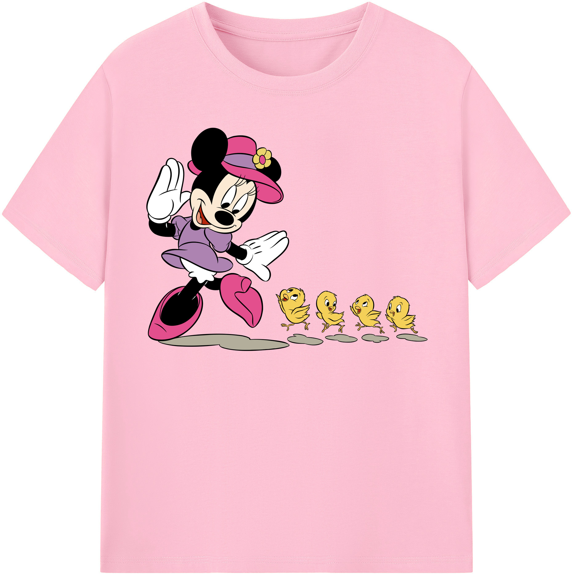 （画像用） ミッキーマウス Mickey Mouse 綿100％半袖Tシャツ（フロントプリント）
