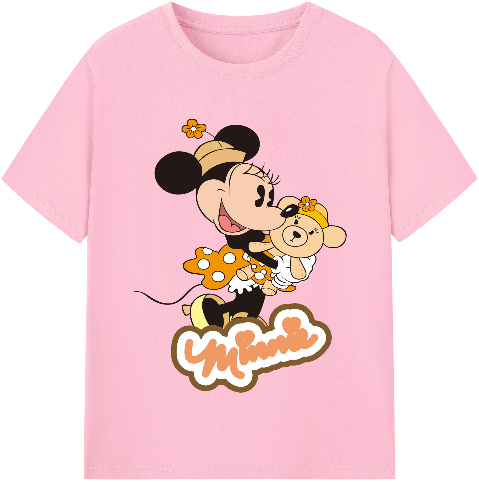 （画像用） ミッキーマウス Mickey Mouse 綿100％半袖Tシャツ（フロントプリント）