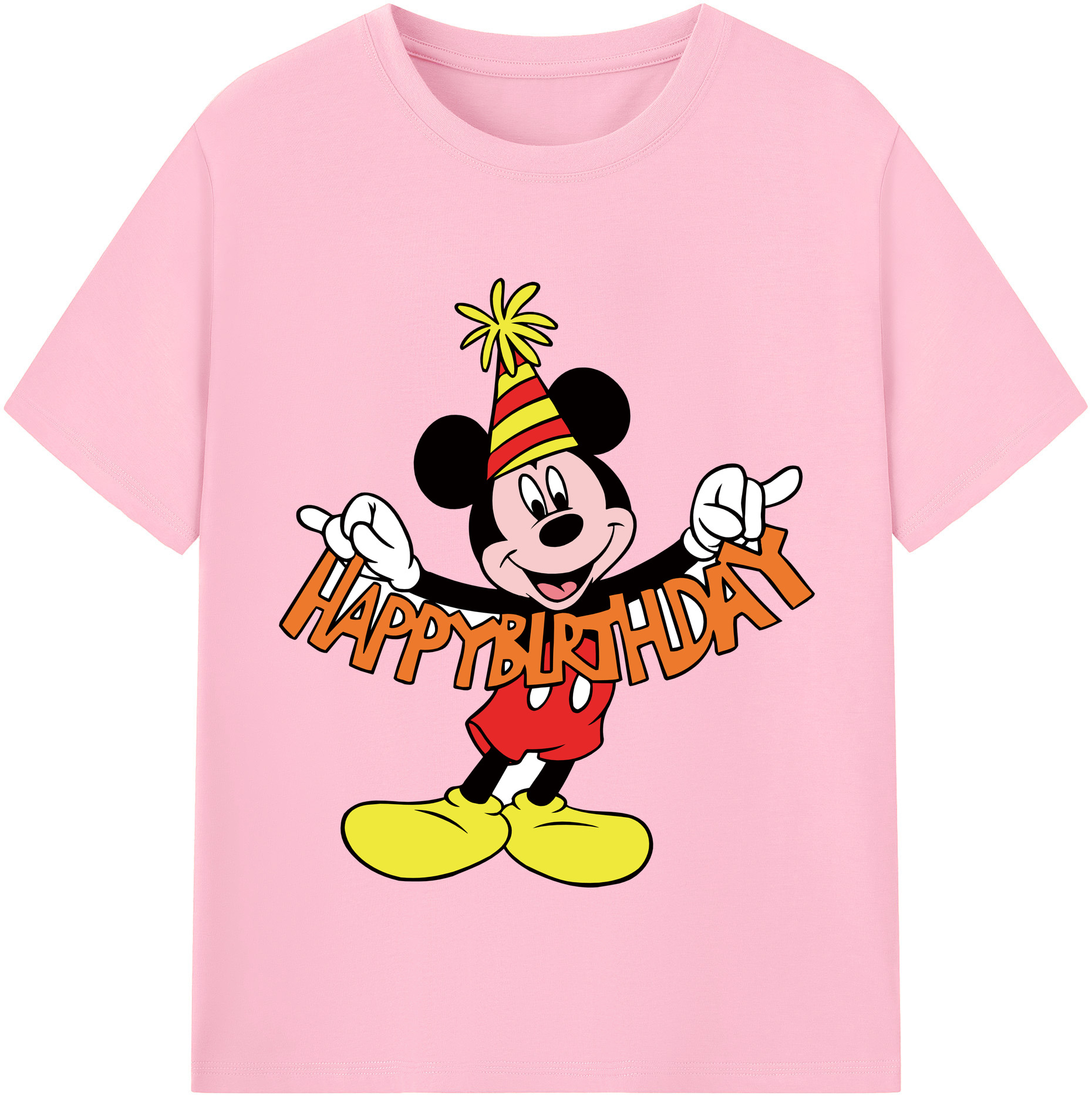（画像用） ミッキーマウス Mickey Mouse 綿100％半袖Tシャツ（フロントプリント）