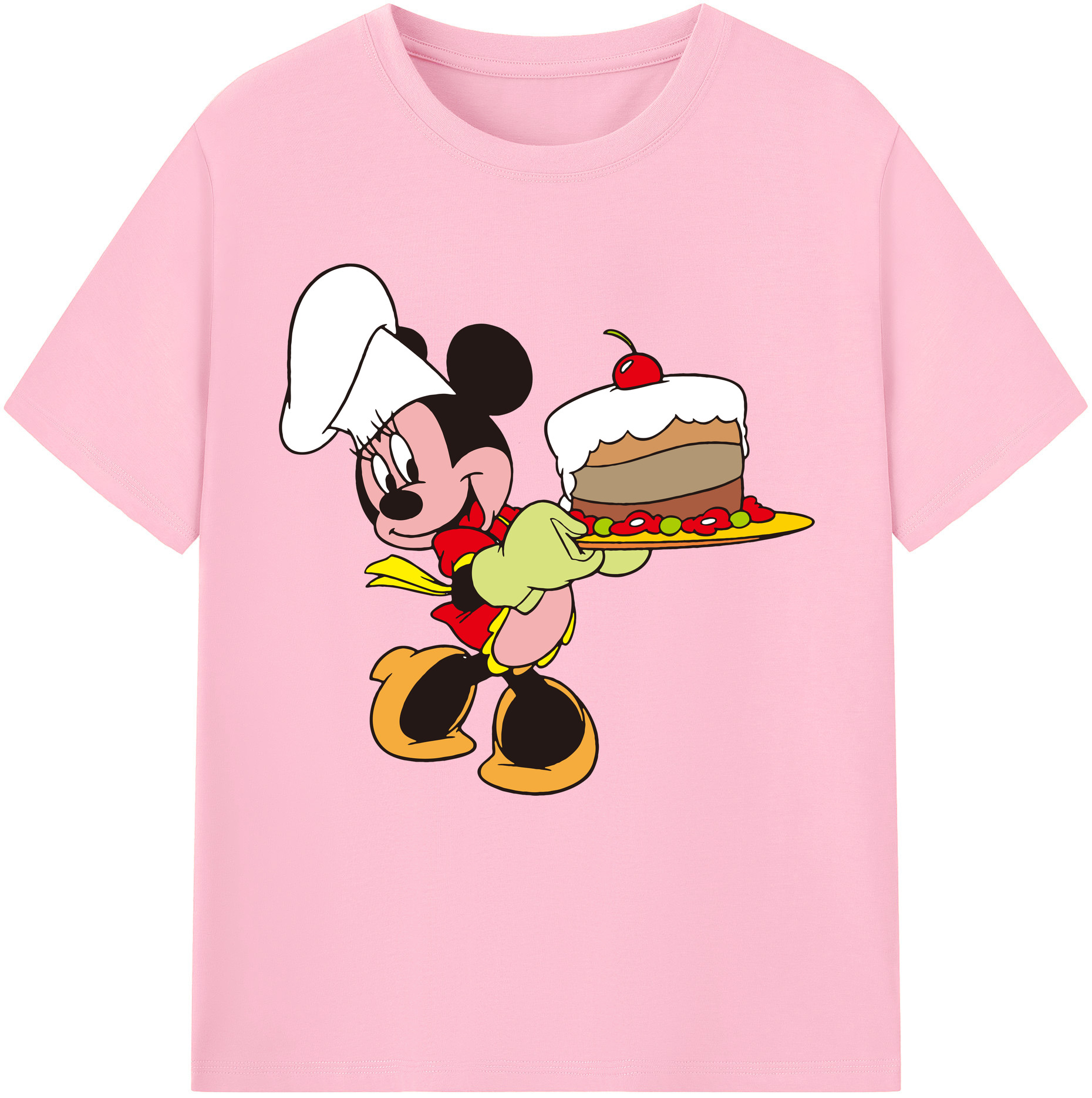 （画像用） ミッキーマウス Mickey Mouse 綿100％半袖Tシャツ（フロントプリント）