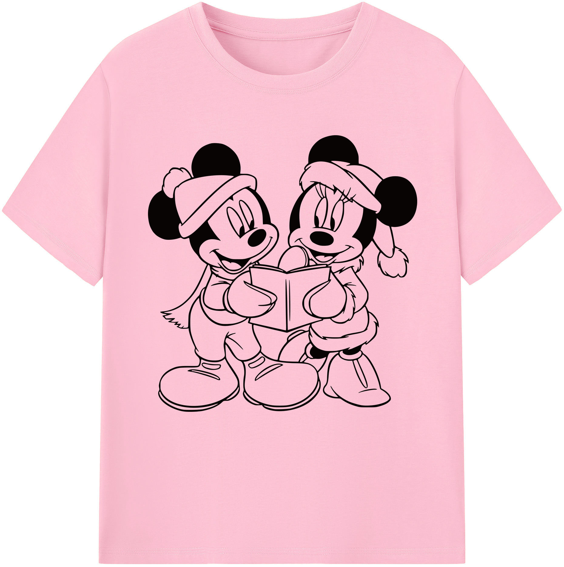 （画像用） ミッキーマウス Mickey Mouse 綿100％半袖Tシャツ（フロントプリント）