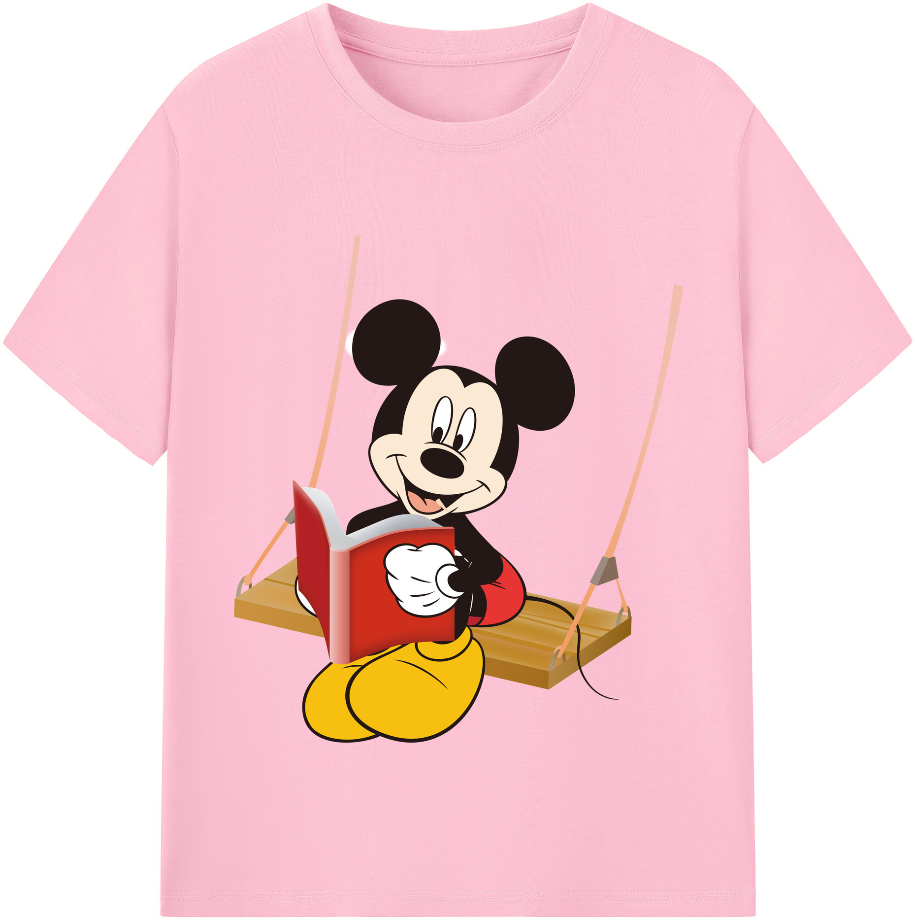 （画像用） ミッキーマウス Mickey Mouse 綿100％半袖Tシャツ（フロントプリント）