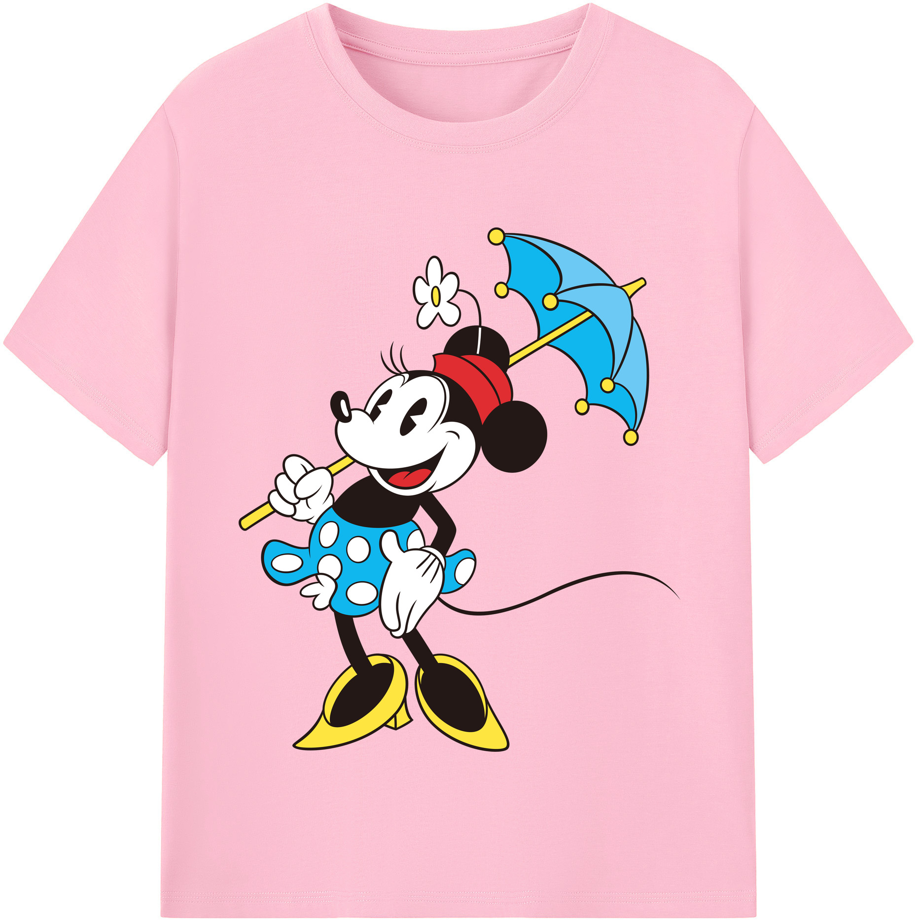 （画像用） ミッキーマウス Mickey Mouse 綿100％半袖Tシャツ（フロントプリント）