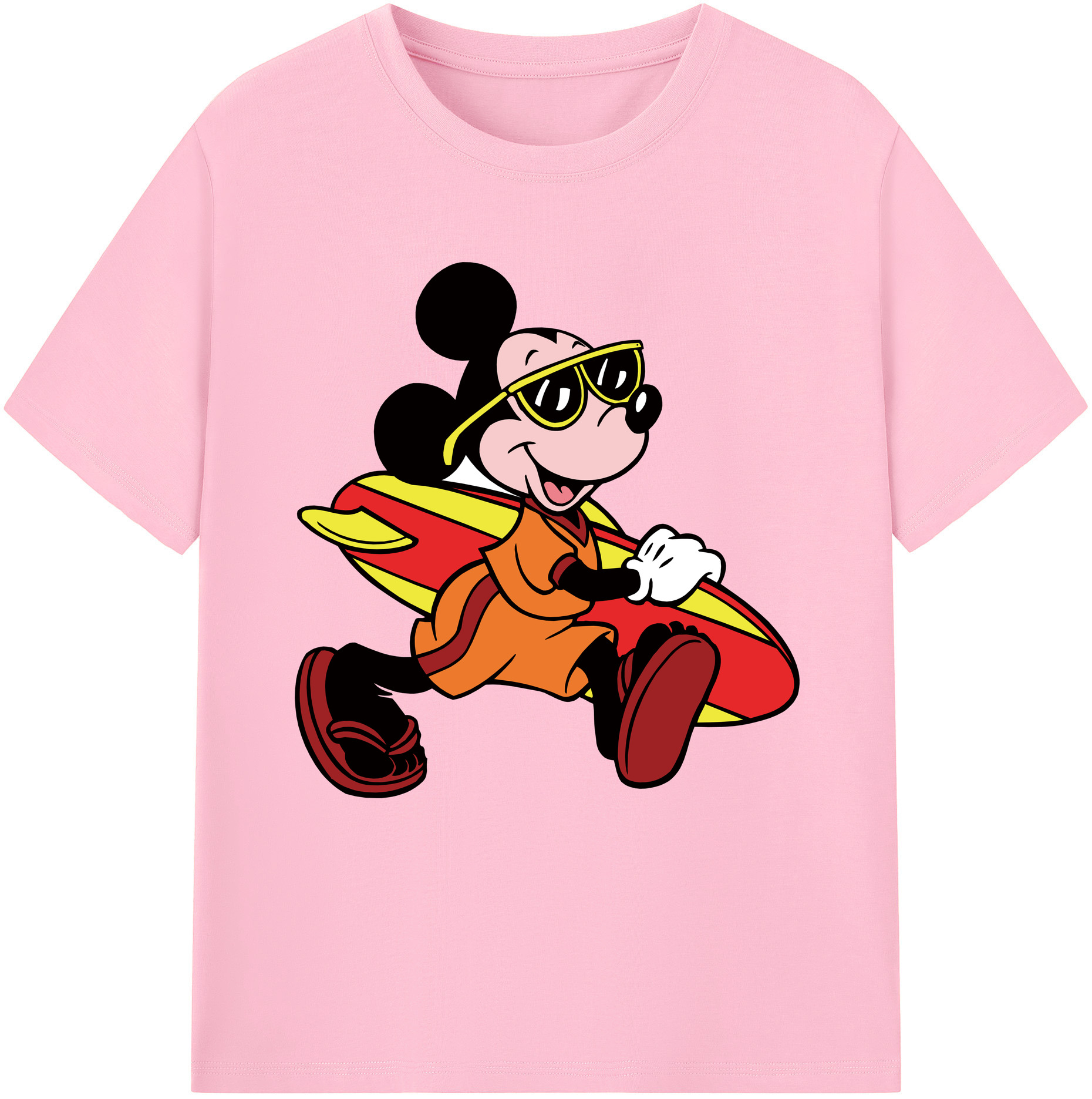 （画像用） ミッキーマウス Mickey Mouse 綿100％半袖Tシャツ（フロントプリント）