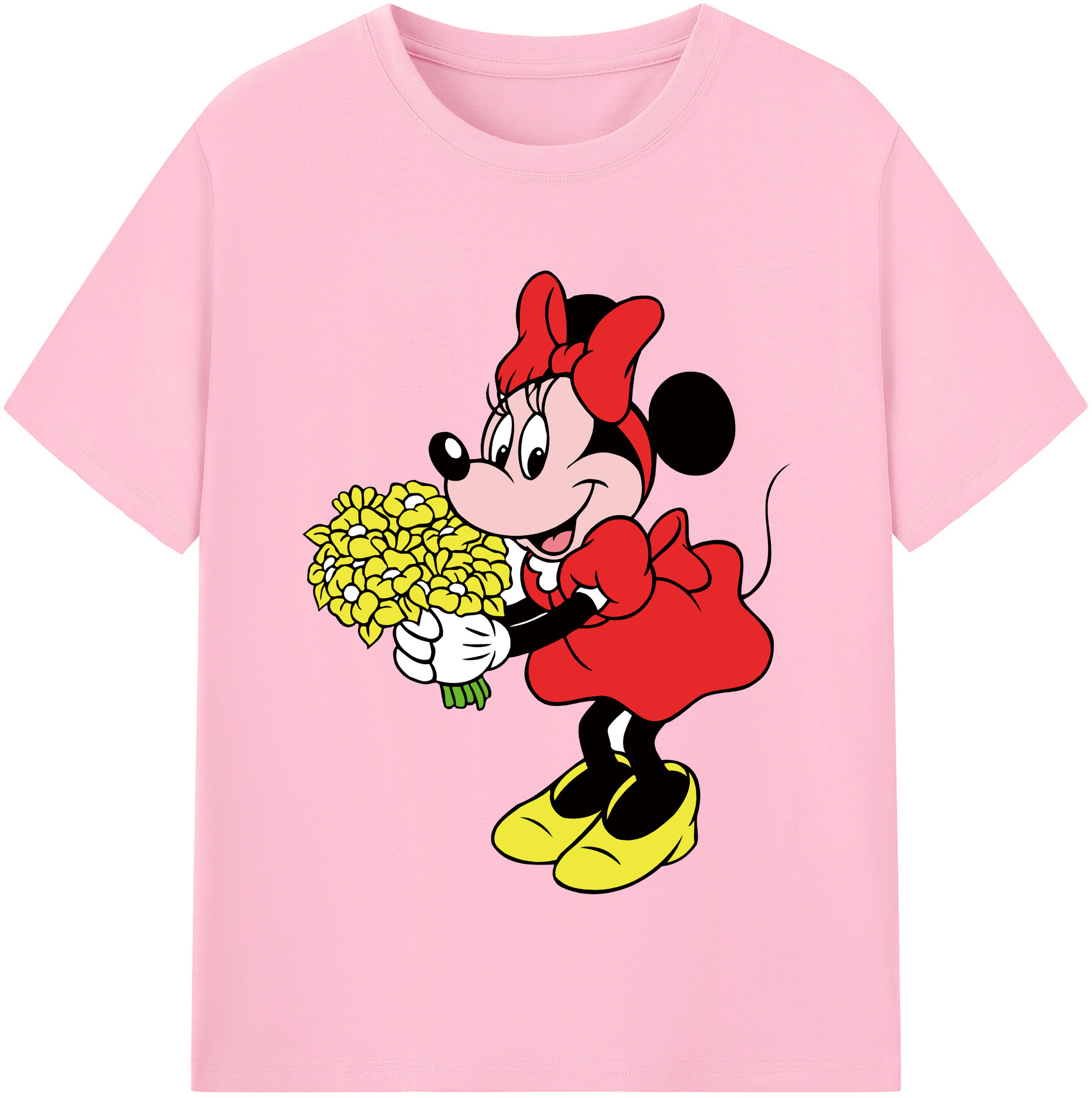 （画像用） ミッキーマウス Mickey Mouse 綿100％半袖Tシャツ（フロントプリント）