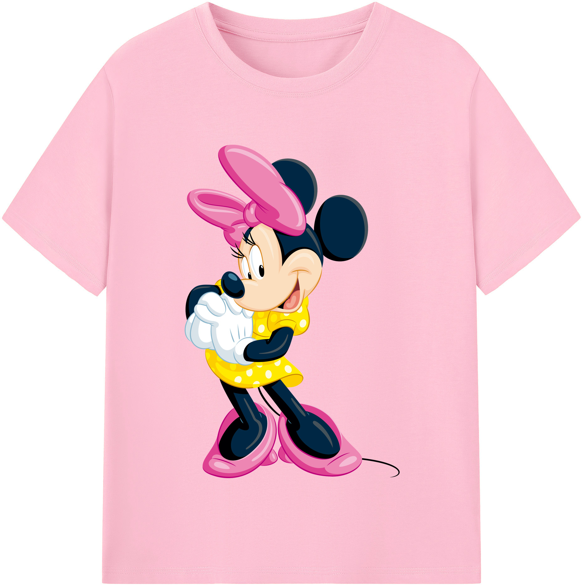 （画像用） ミッキーマウス Mickey Mouse 綿100％半袖Tシャツ（フロントプリント）