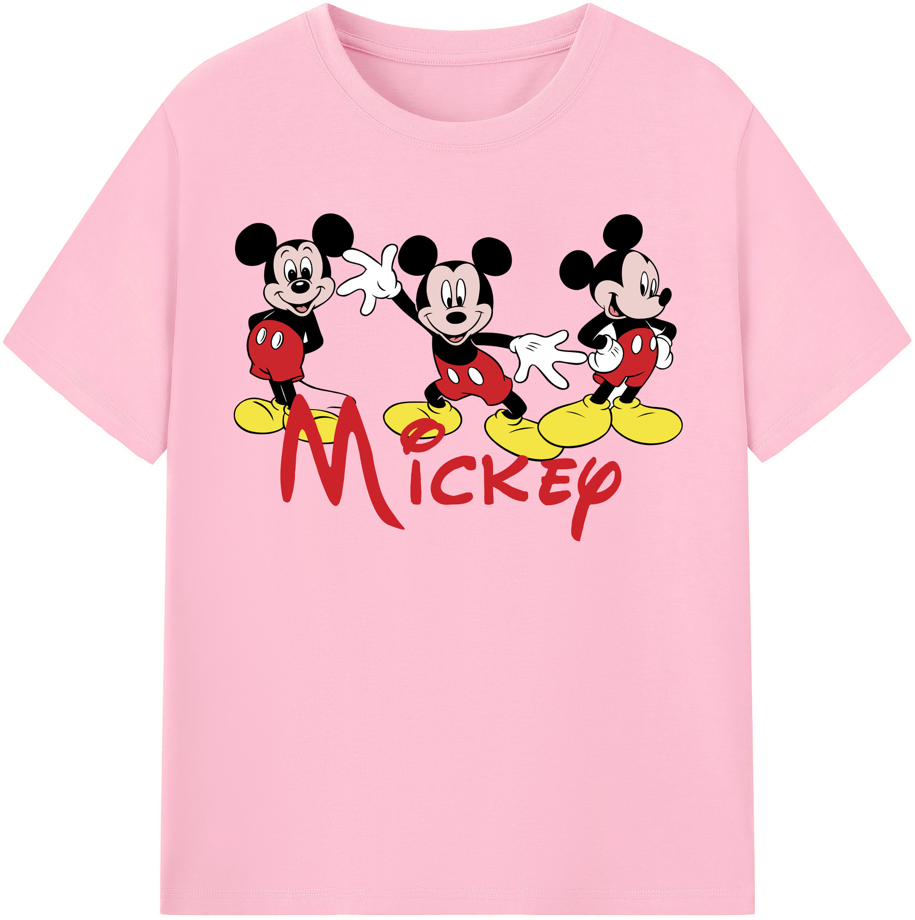 （画像用） ミッキーマウス Mickey Mouse 綿100％半袖Tシャツ（フロントプリント）