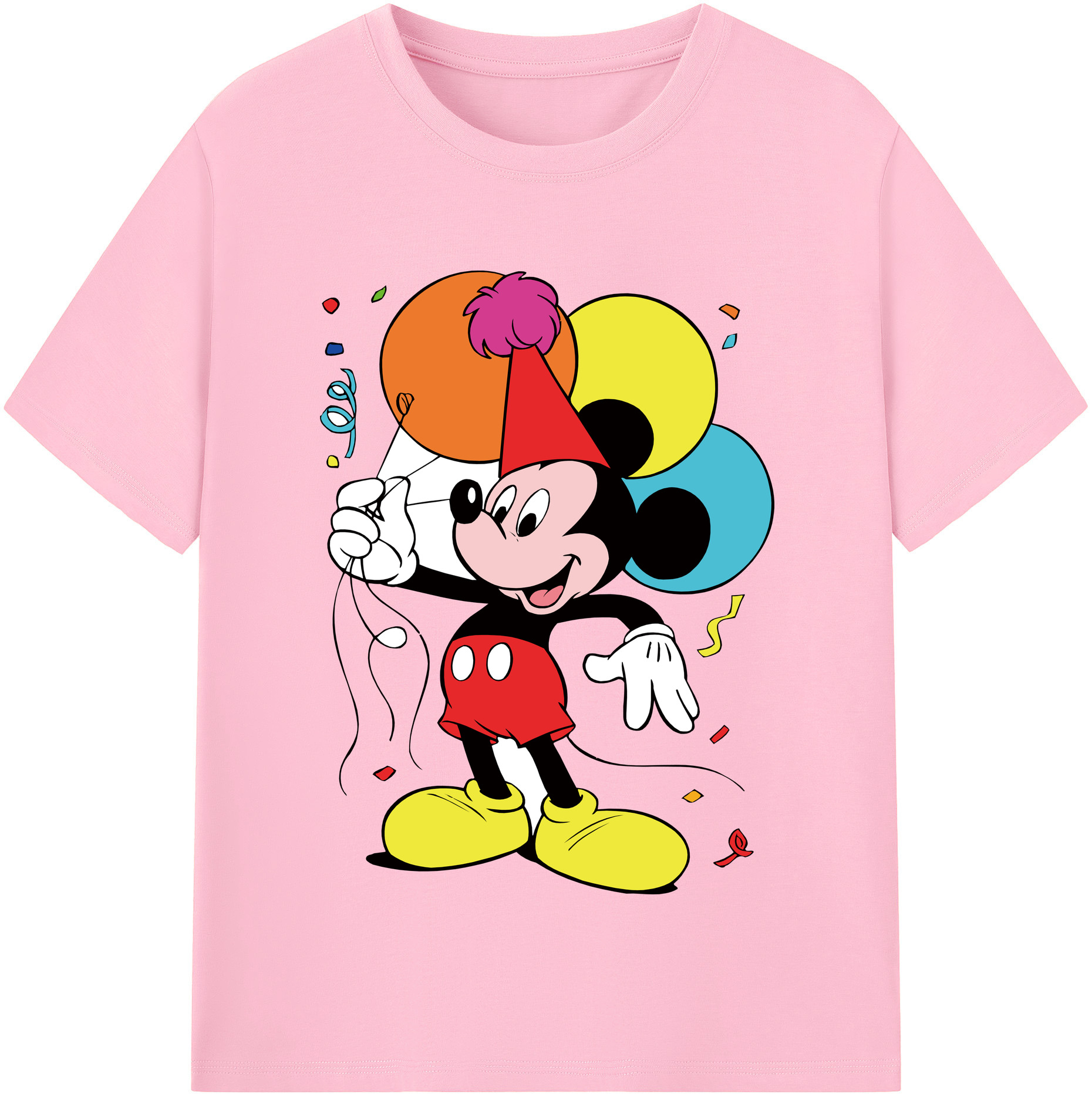 （画像用） ミッキーマウス Mickey Mouse 綿100％半袖Tシャツ（フロントプリント）