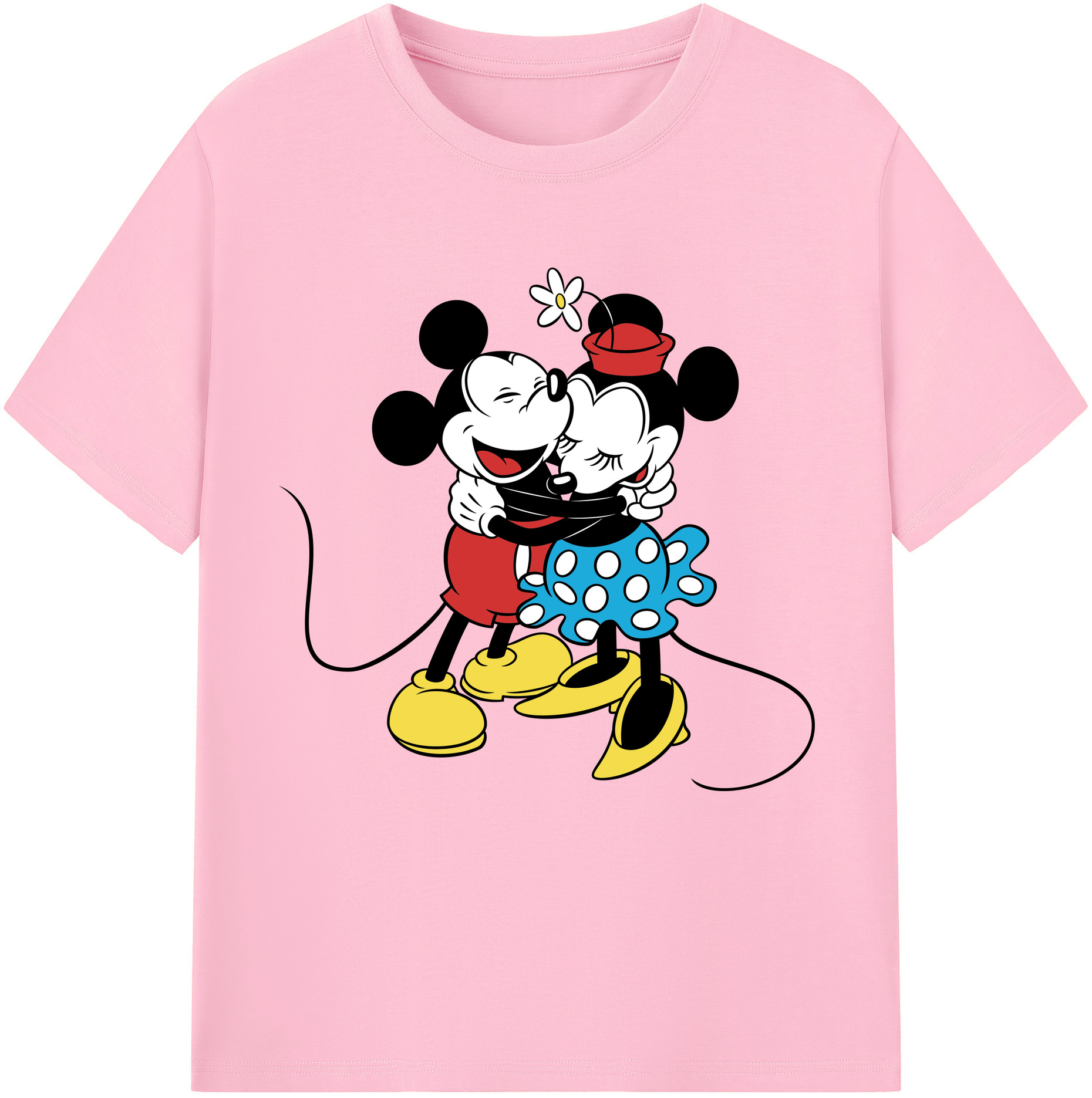 （画像用） ミッキーマウス Mickey Mouse 綿100％半袖Tシャツ（フロントプリント）
