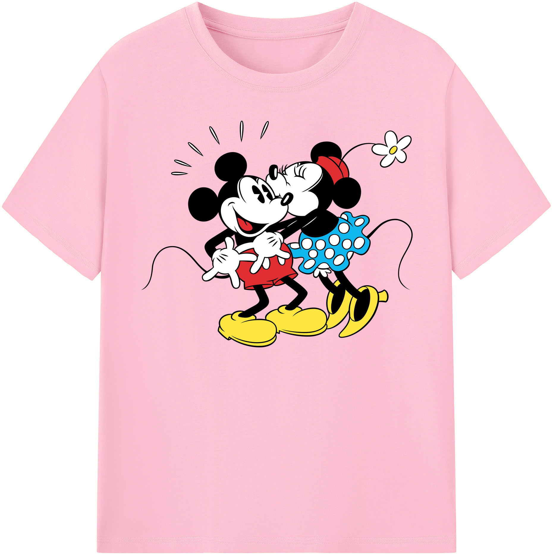（画像用） ミッキーマウス Mickey Mouse 綿100％半袖Tシャツ（フロントプリント）