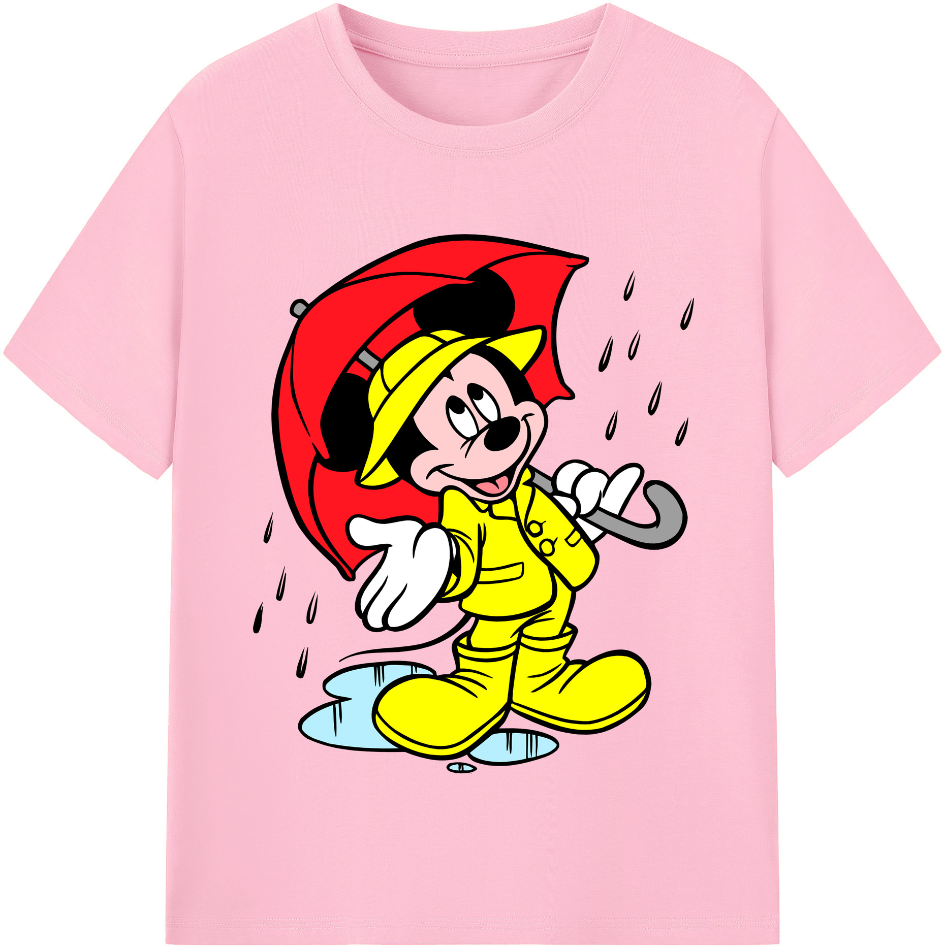 （画像用） ミッキーマウス Mickey Mouse 綿100％半袖Tシャツ（フロントプリント）