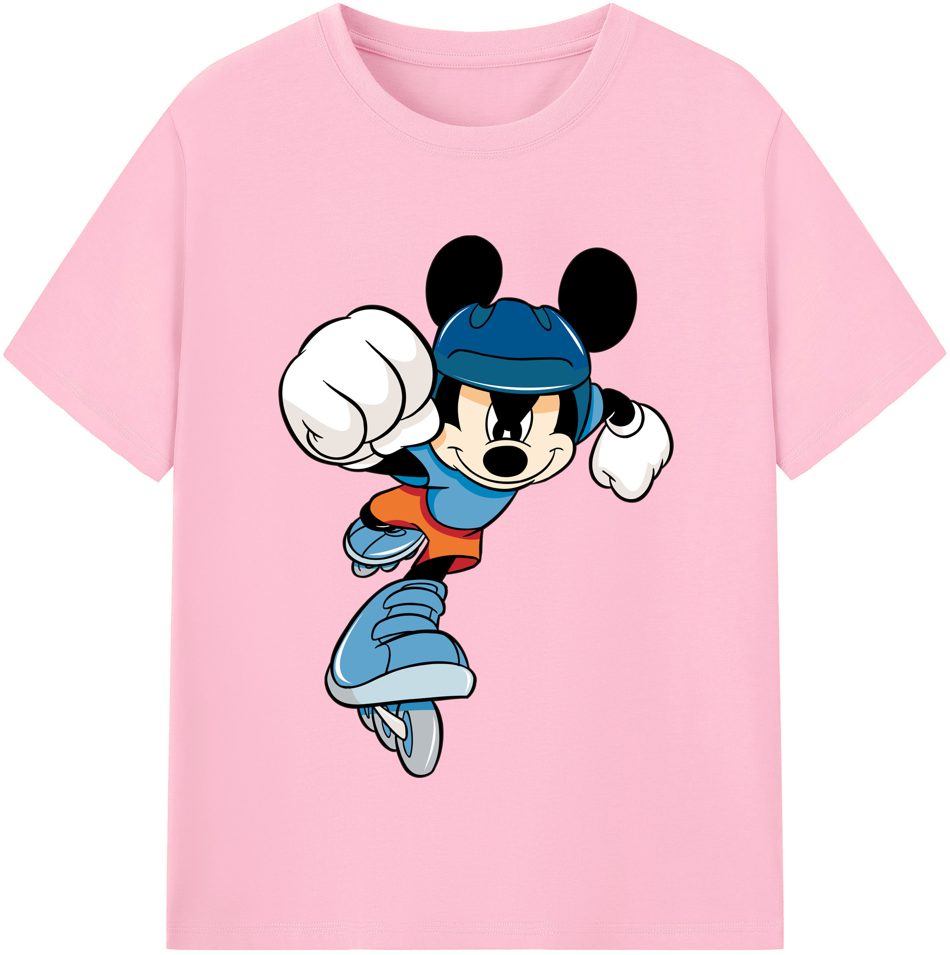 （画像用） ミッキーマウス Mickey Mouse 綿100％半袖Tシャツ（フロントプリント）