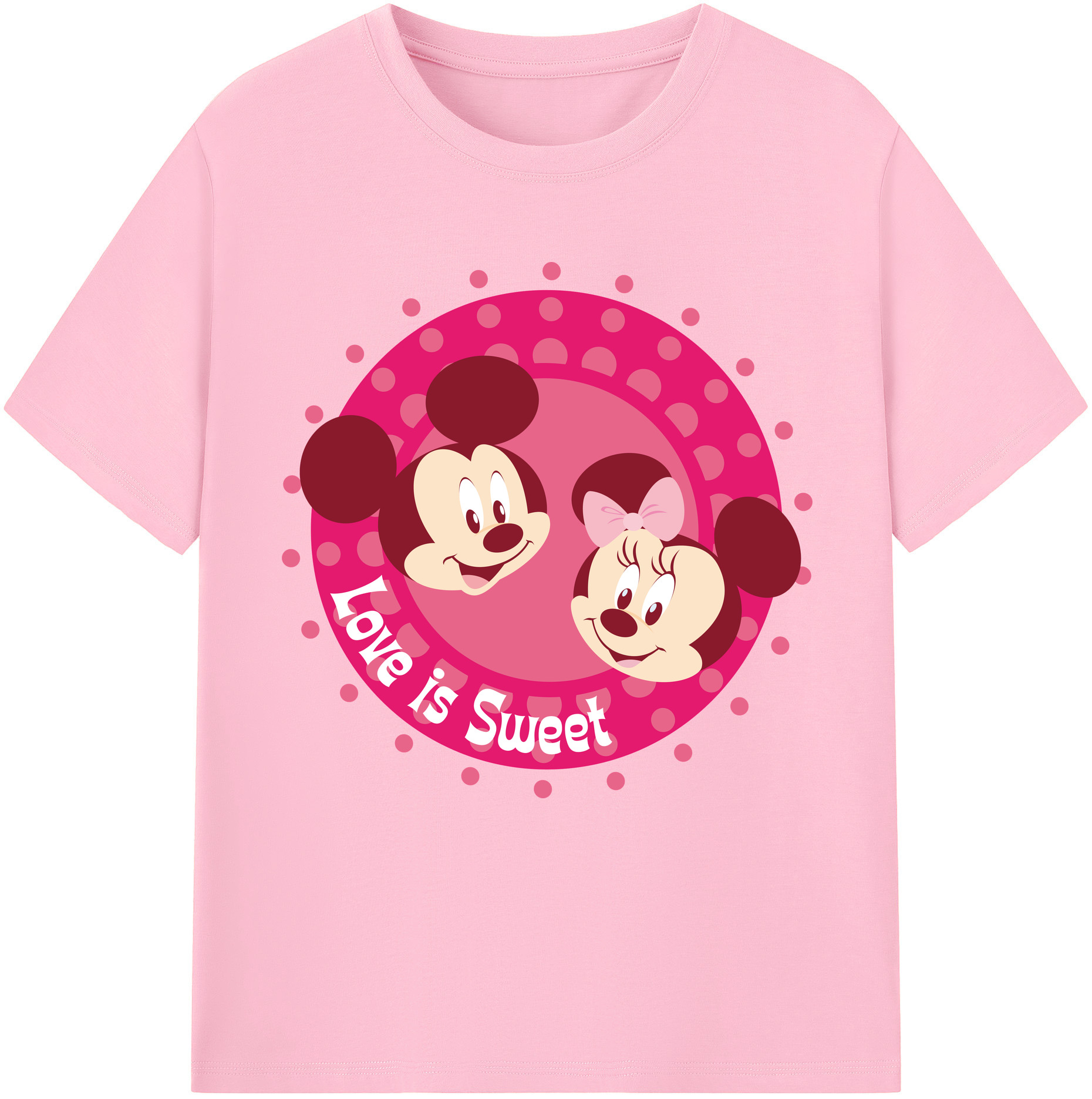 （画像用） ミッキーマウス Mickey Mouse 綿100％半袖Tシャツ（フロントプリント）