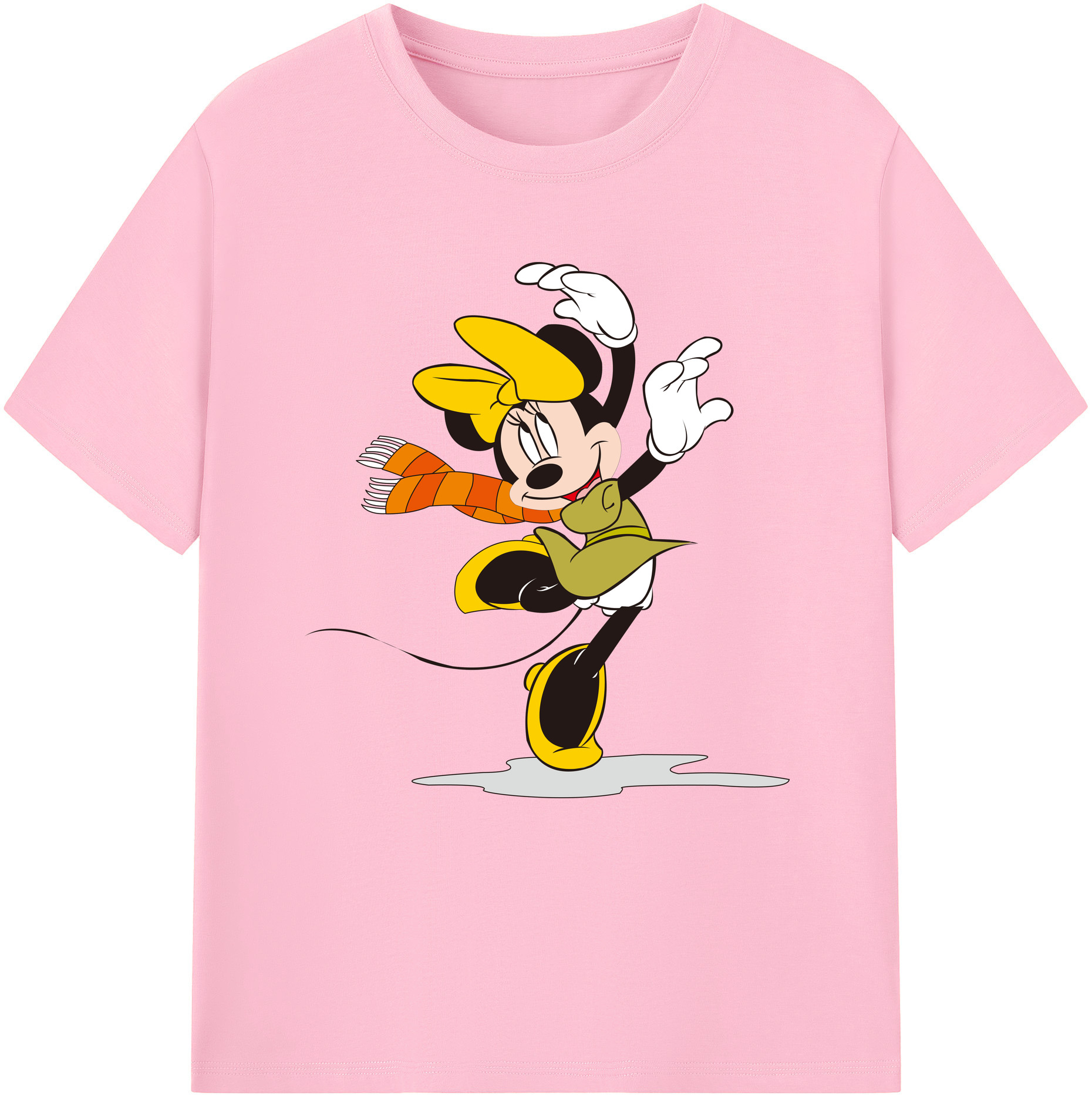 （画像用） ミッキーマウス Mickey Mouse 綿100％半袖Tシャツ（フロントプリント）