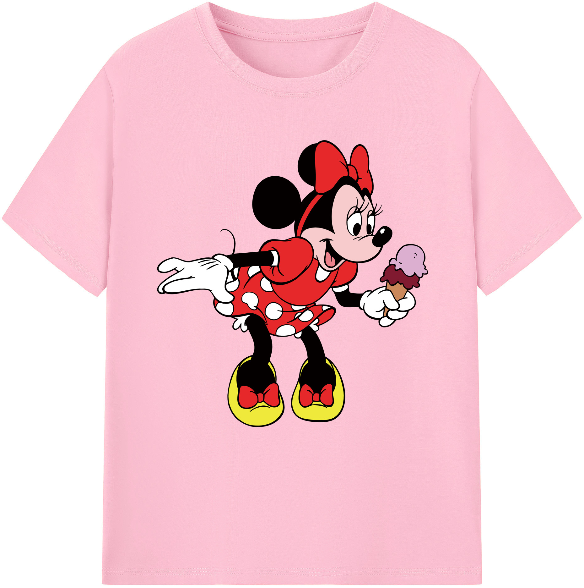（画像用） ミッキーマウス Mickey Mouse 綿100％半袖Tシャツ（フロントプリント）