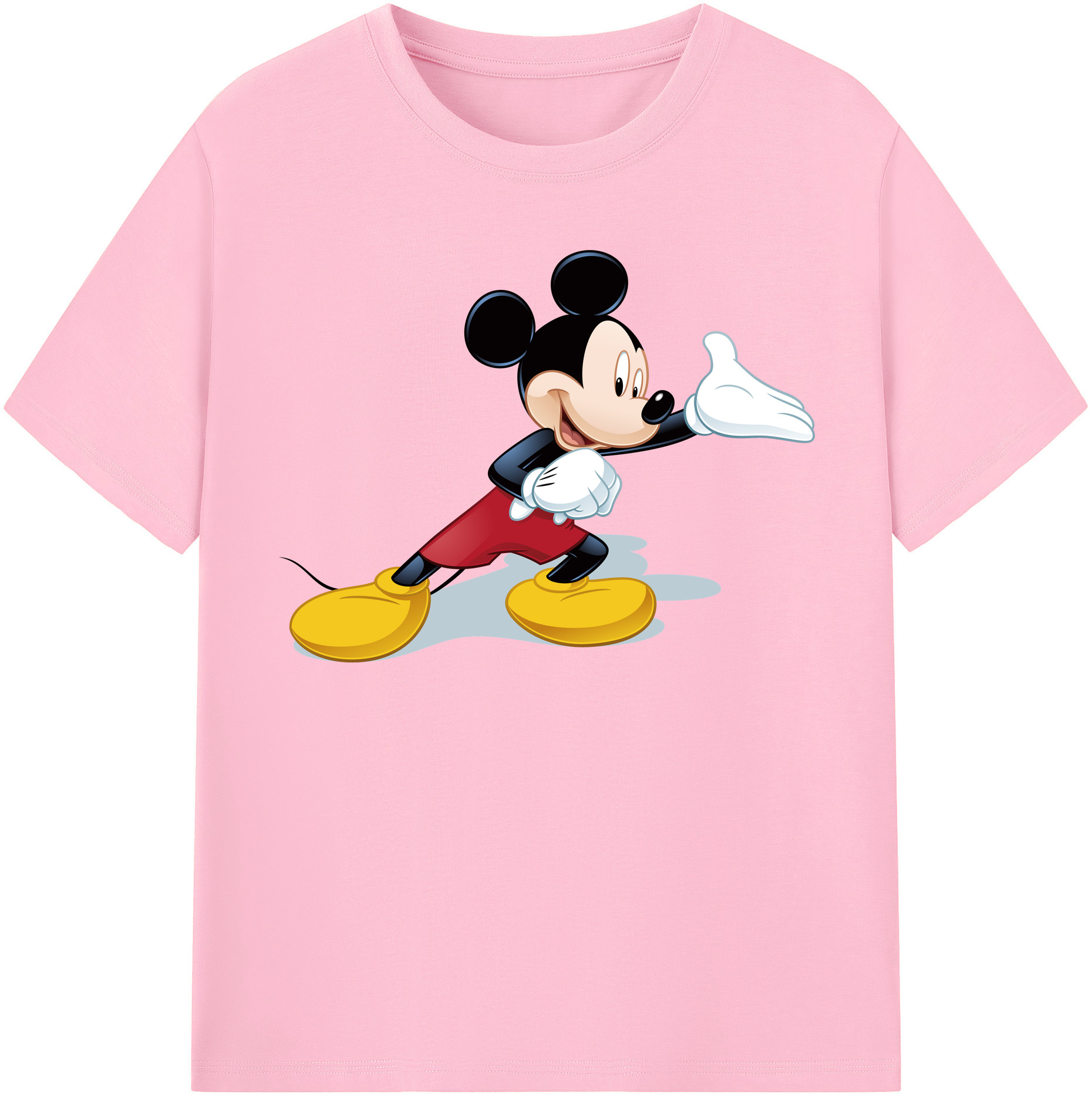 （画像用） ミッキーマウス Mickey Mouse 綿100％半袖Tシャツ（フロントプリント）