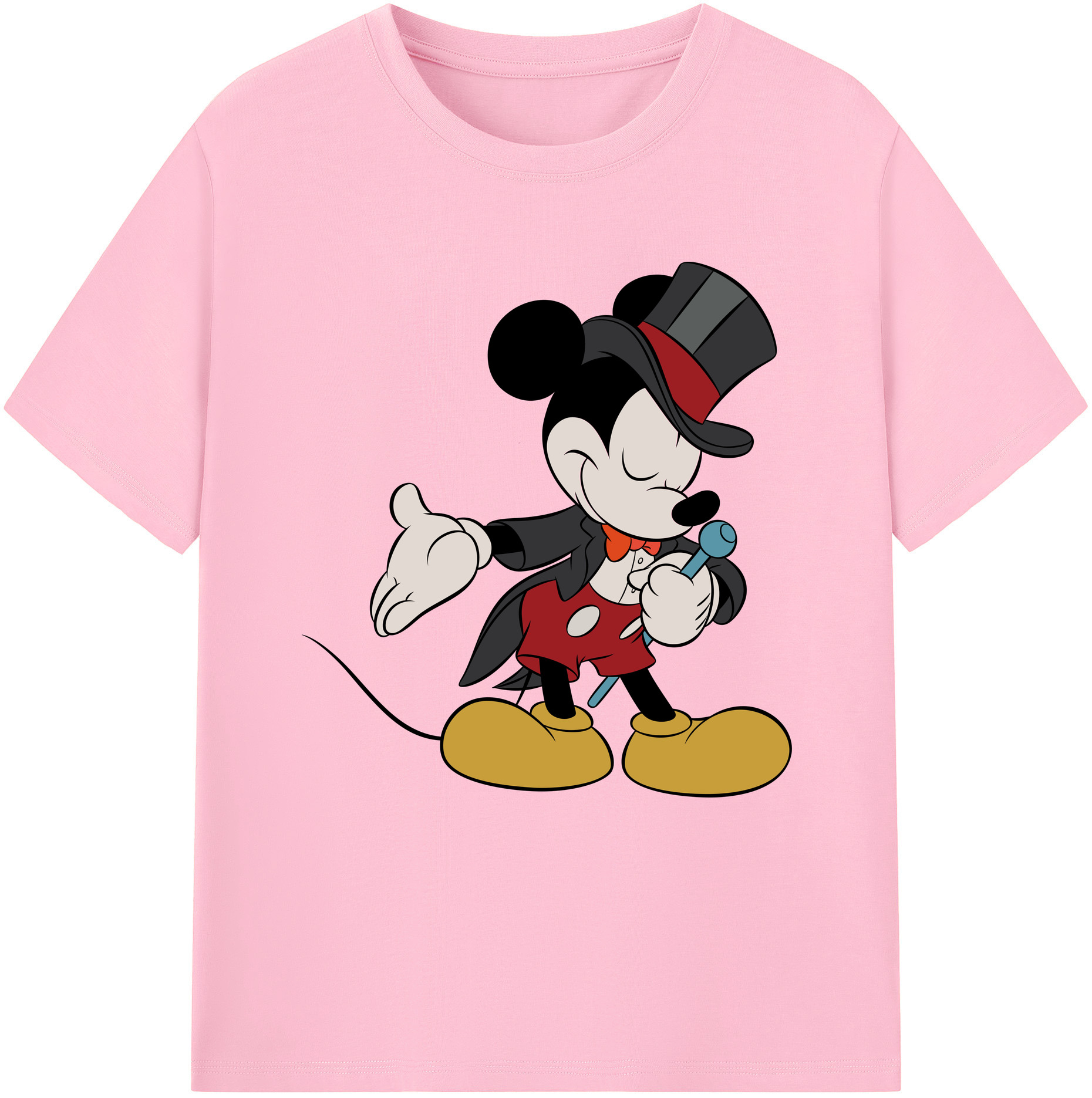 （画像用） ミッキーマウス Mickey Mouse 綿100％半袖Tシャツ（フロントプリント）