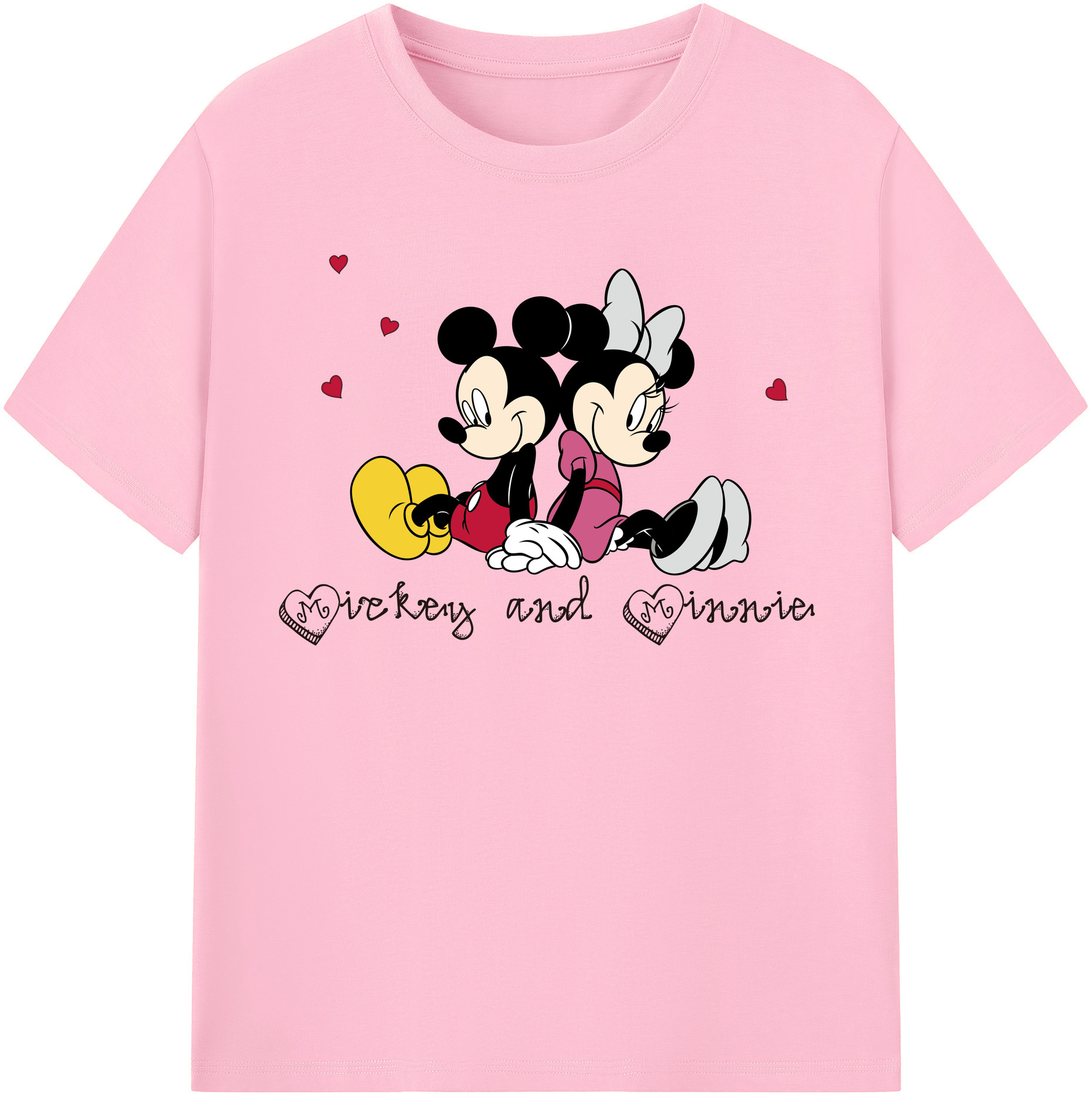 （画像用） ミッキーマウス Mickey Mouse 綿100％半袖Tシャツ（フロントプリント）