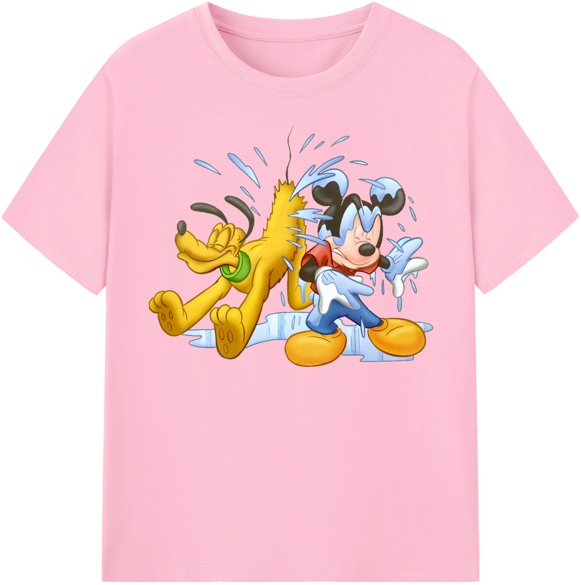 （画像用） ミッキーマウス Mickey Mouse 綿100％半袖Tシャツ（フロントプリント）