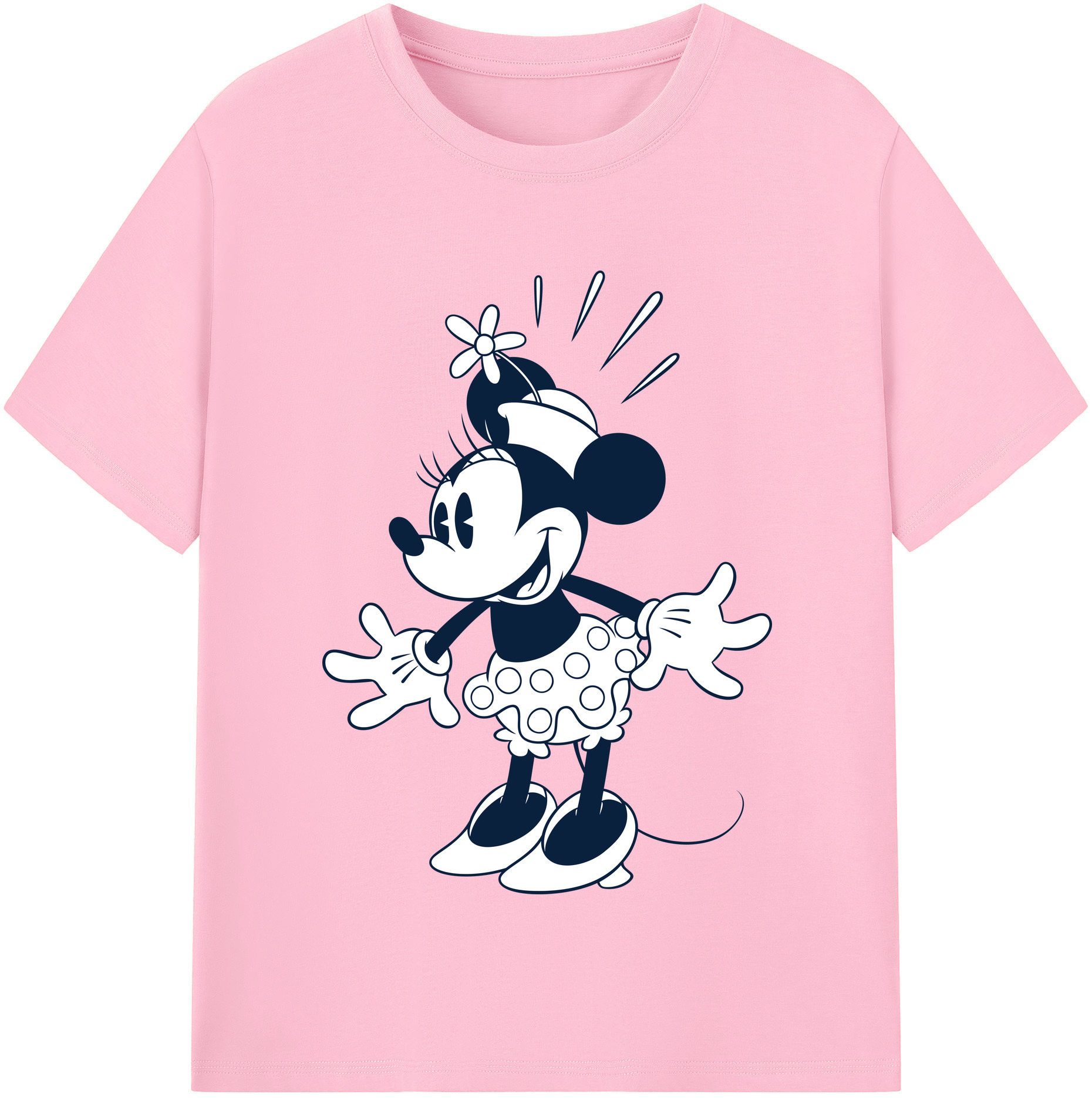 （画像用） ミッキーマウス Mickey Mouse 綿100％半袖Tシャツ（フロントプリント）