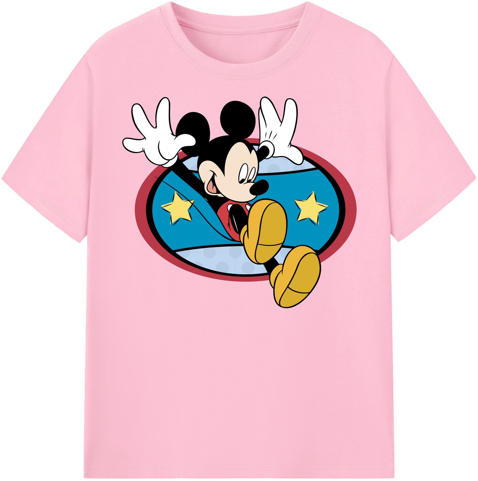 （画像用） ミッキーマウス Mickey Mouse 綿100％半袖Tシャツ（フロントプリント）