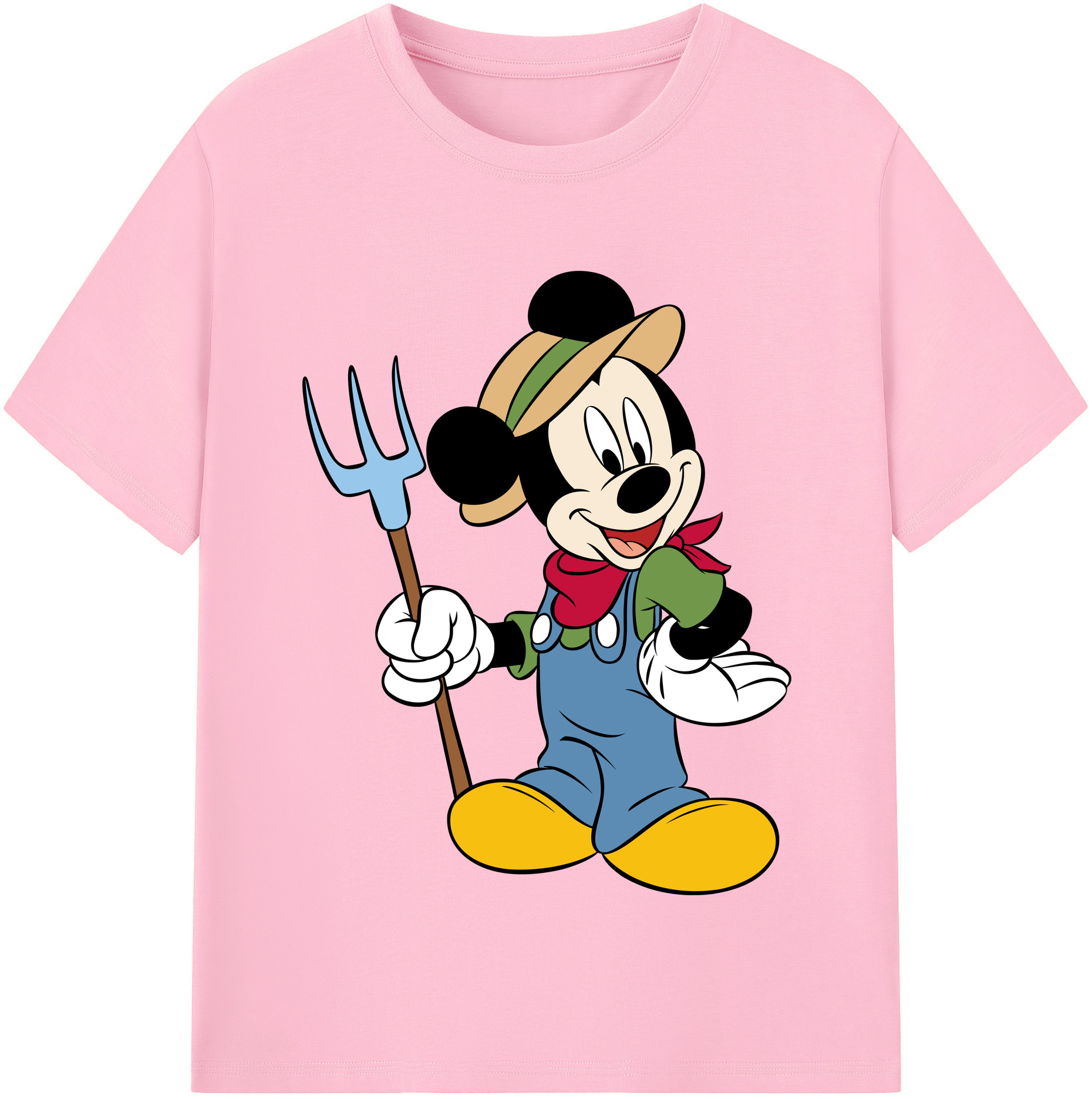 （画像用） ミッキーマウス Mickey Mouse 綿100％半袖Tシャツ（フロントプリント）