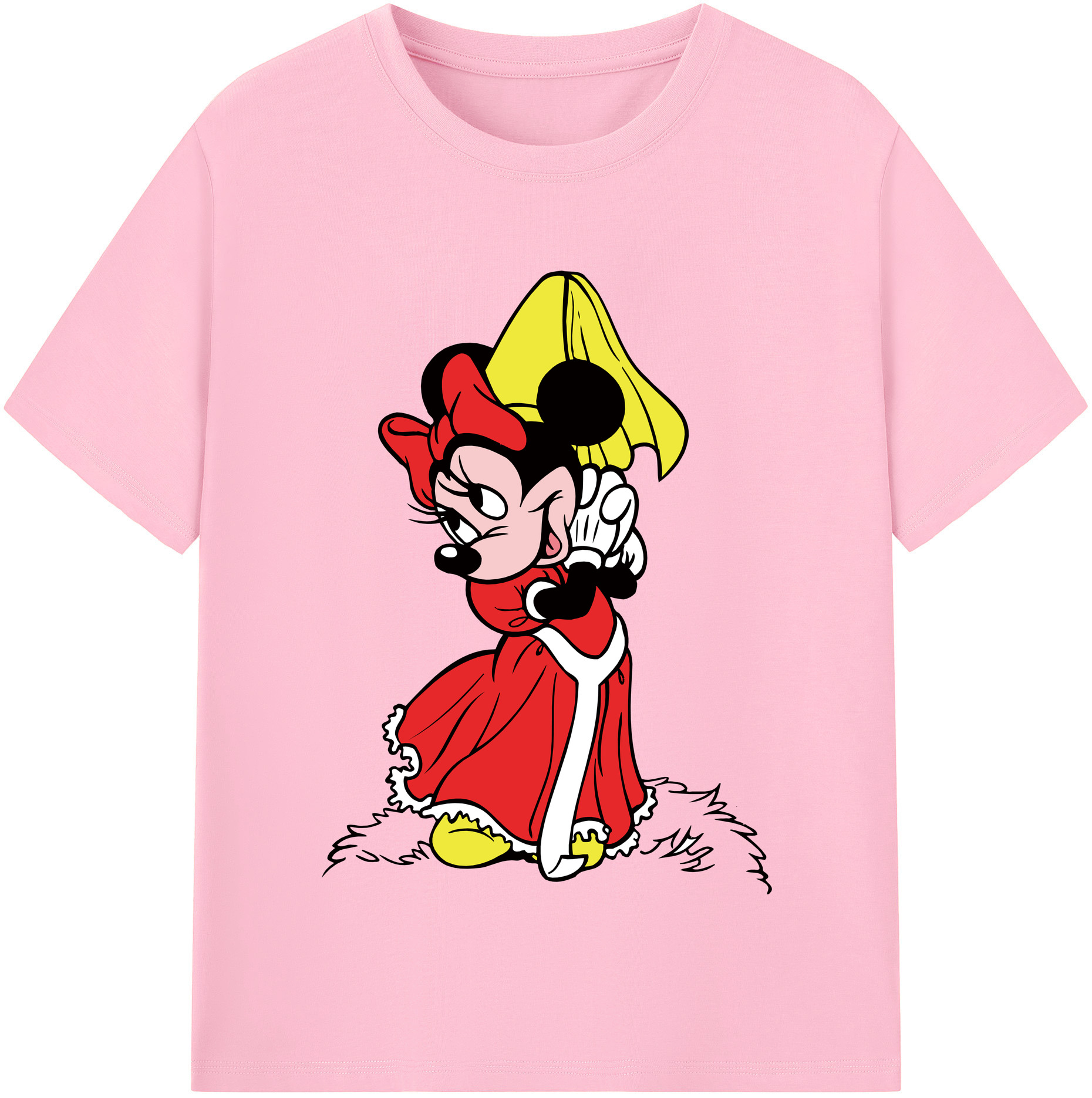 （画像用） ミッキーマウス Mickey Mouse 綿100％半袖Tシャツ（フロントプリント）
