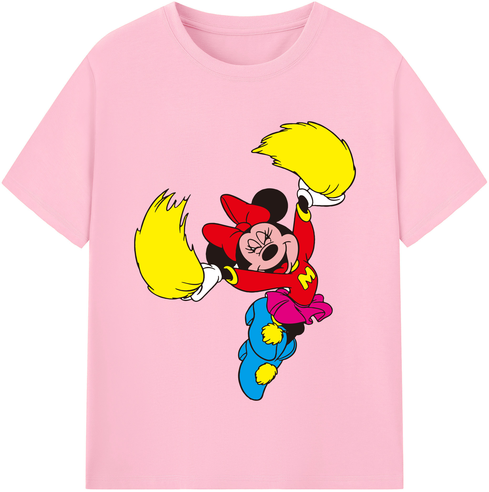 （画像用） ミッキーマウス Mickey Mouse 綿100％半袖Tシャツ（フロントプリント）