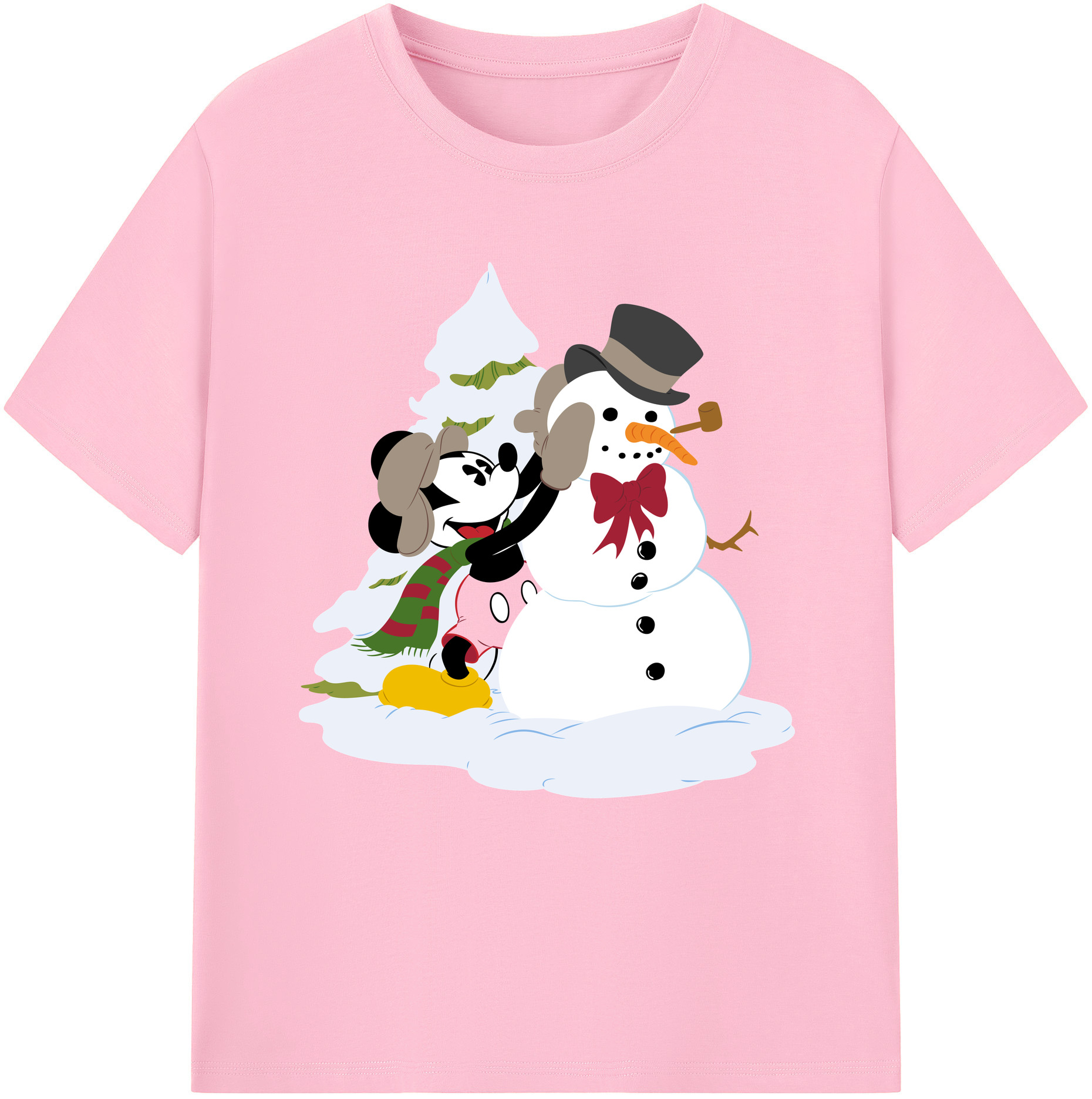 （画像用） ミッキーマウス Mickey Mouse 綿100％半袖Tシャツ（フロントプリント）