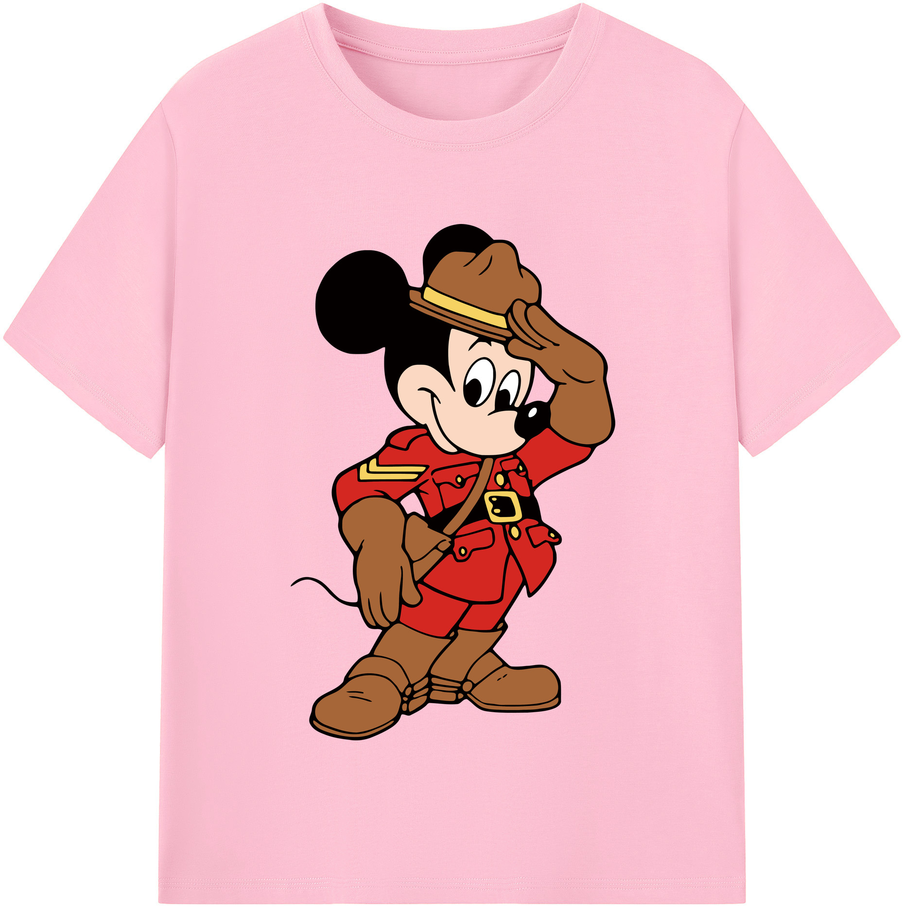 （画像用） ミッキーマウス Mickey Mouse 綿100％半袖Tシャツ（フロントプリント）