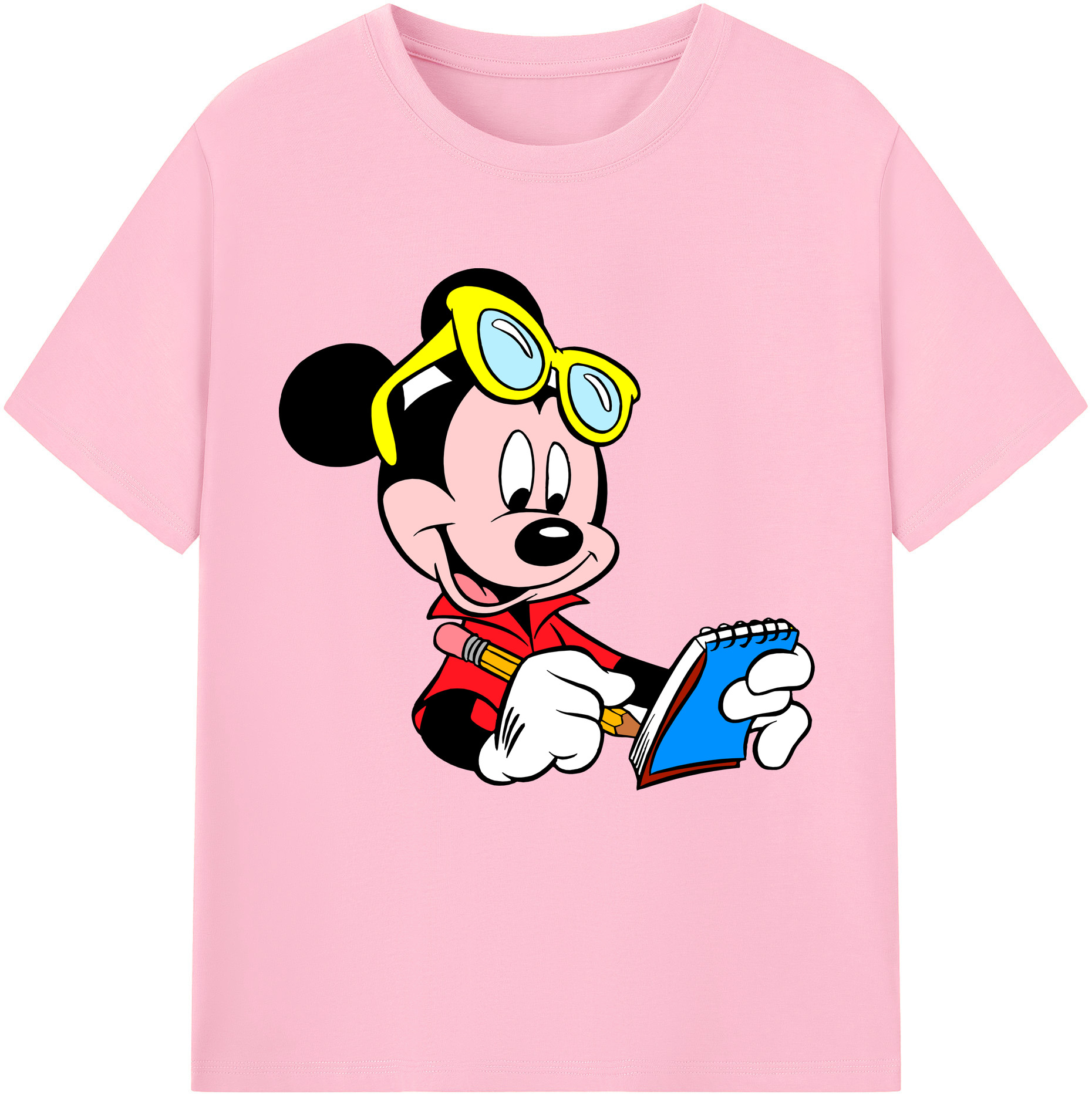 （画像用） ミッキーマウス Mickey Mouse 綿100％半袖Tシャツ（フロントプリント）