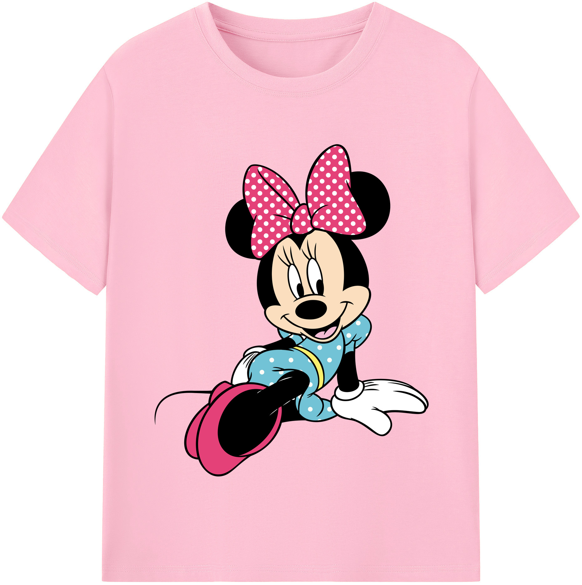 （画像用） ミッキーマウス Mickey Mouse 綿100％半袖Tシャツ（フロントプリント）