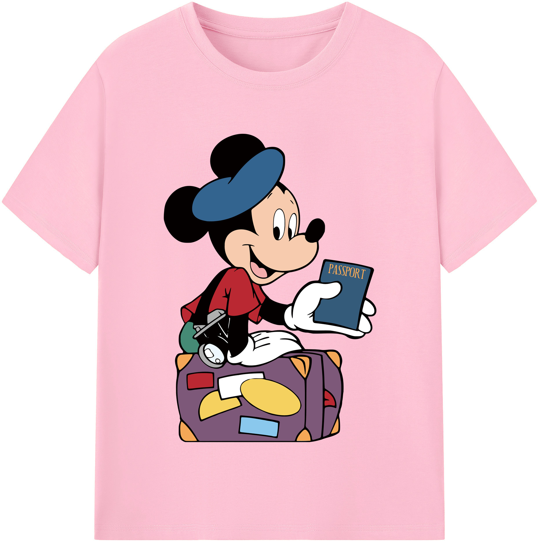 （画像用） ミッキーマウス Mickey Mouse 綿100％半袖Tシャツ（フロントプリント）