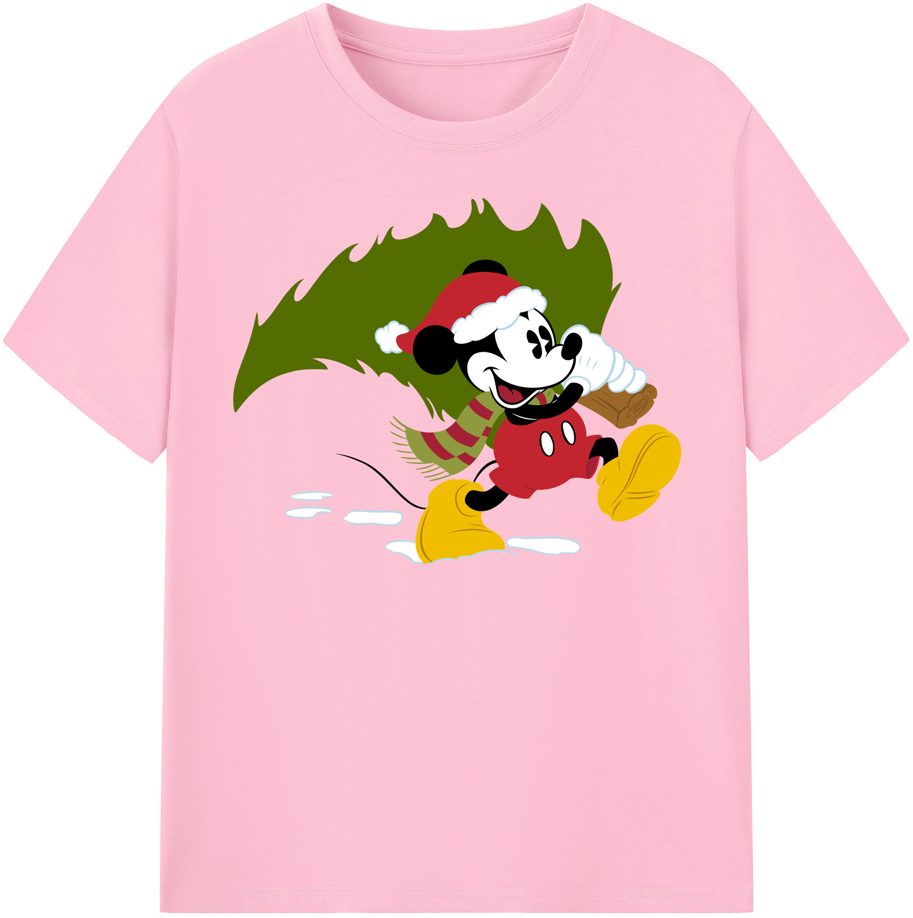 （画像用） ミッキーマウス Mickey Mouse 綿100％半袖Tシャツ（フロントプリント）