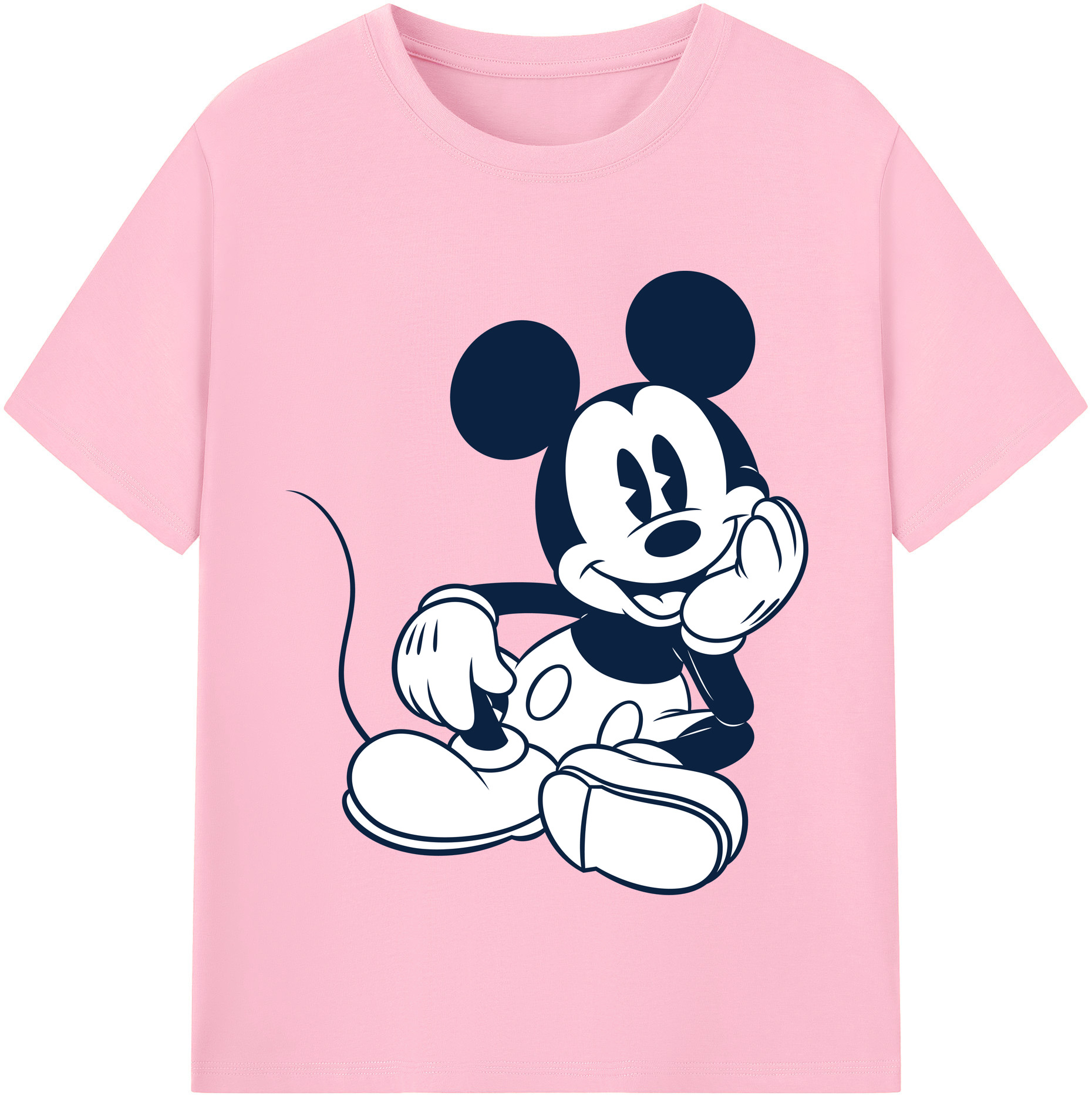 （画像用） ミッキーマウス Mickey Mouse 綿100％半袖Tシャツ（フロントプリント）