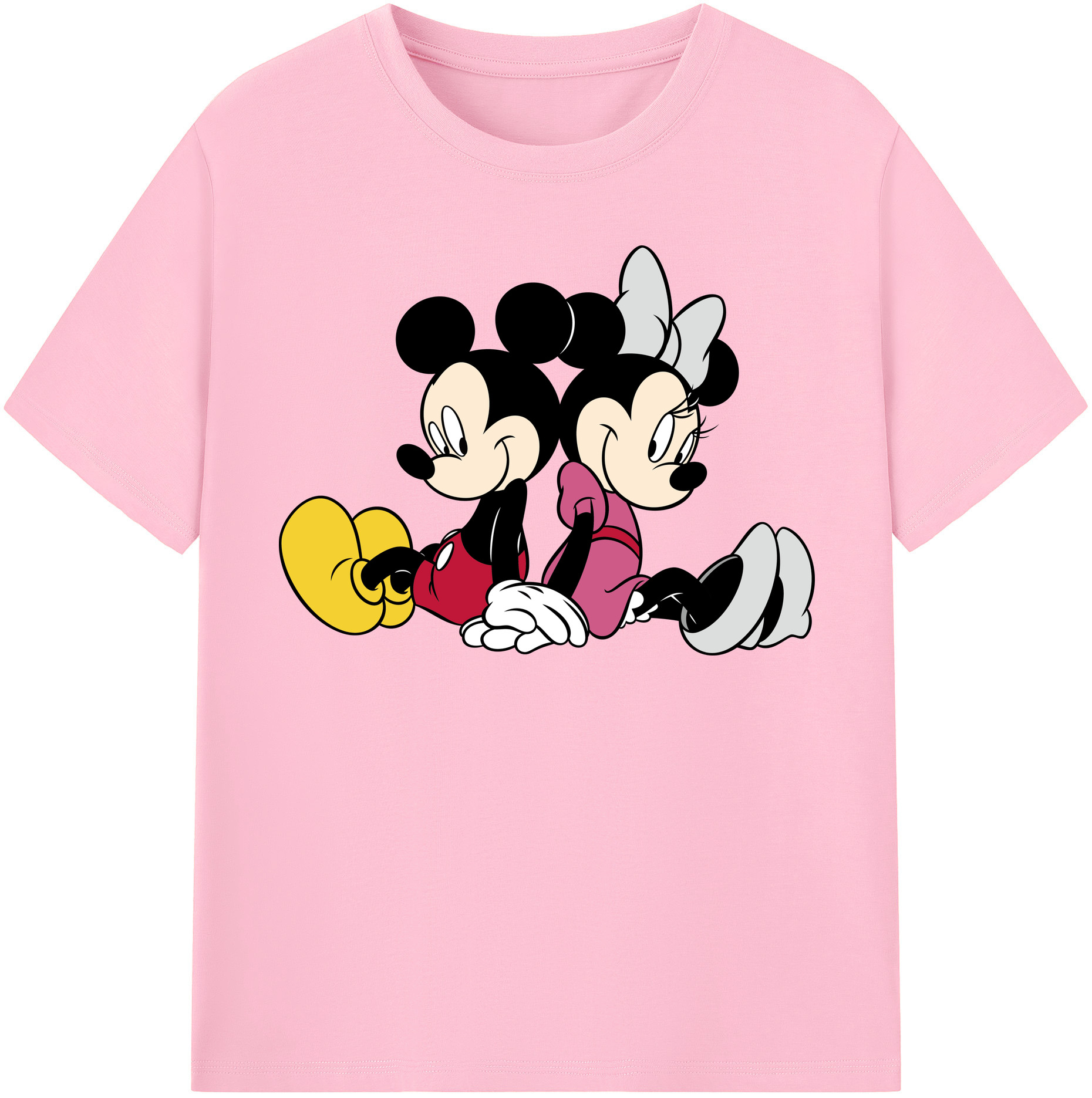（画像用） ミッキーマウス Mickey Mouse 綿100％半袖Tシャツ（フロントプリント）