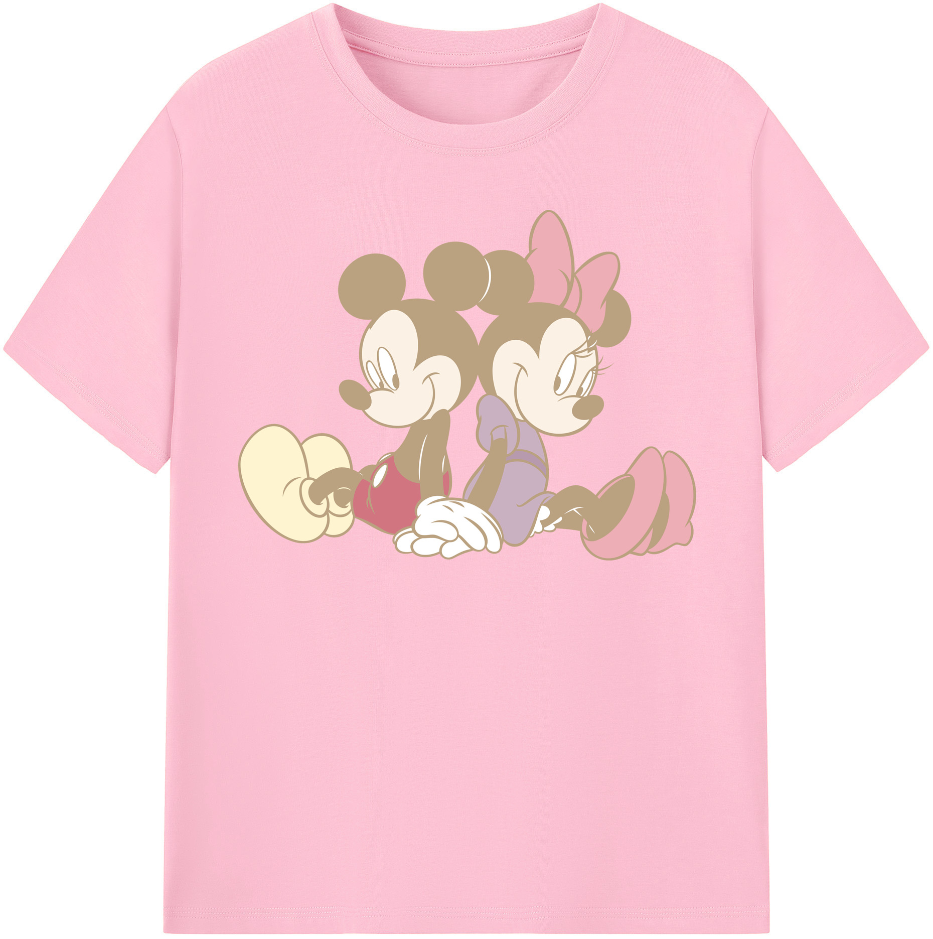（画像用） ミッキーマウス Mickey Mouse 綿100％半袖Tシャツ（フロントプリント）