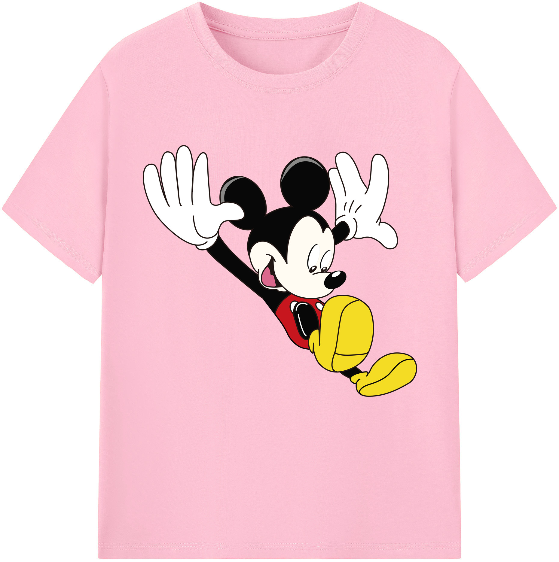 （画像用） ミッキーマウス Mickey Mouse 綿100％半袖Tシャツ（フロントプリント）