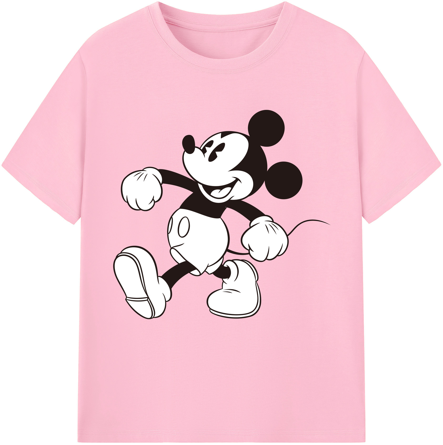 （画像用） ミッキーマウス Mickey Mouse 綿100％半袖Tシャツ（フロントプリント）
