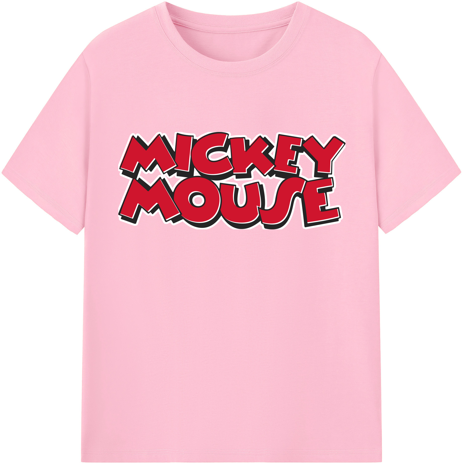 （画像用） ミッキーマウス Mickey Mouse 綿100％半袖Tシャツ（フロントプリント）
