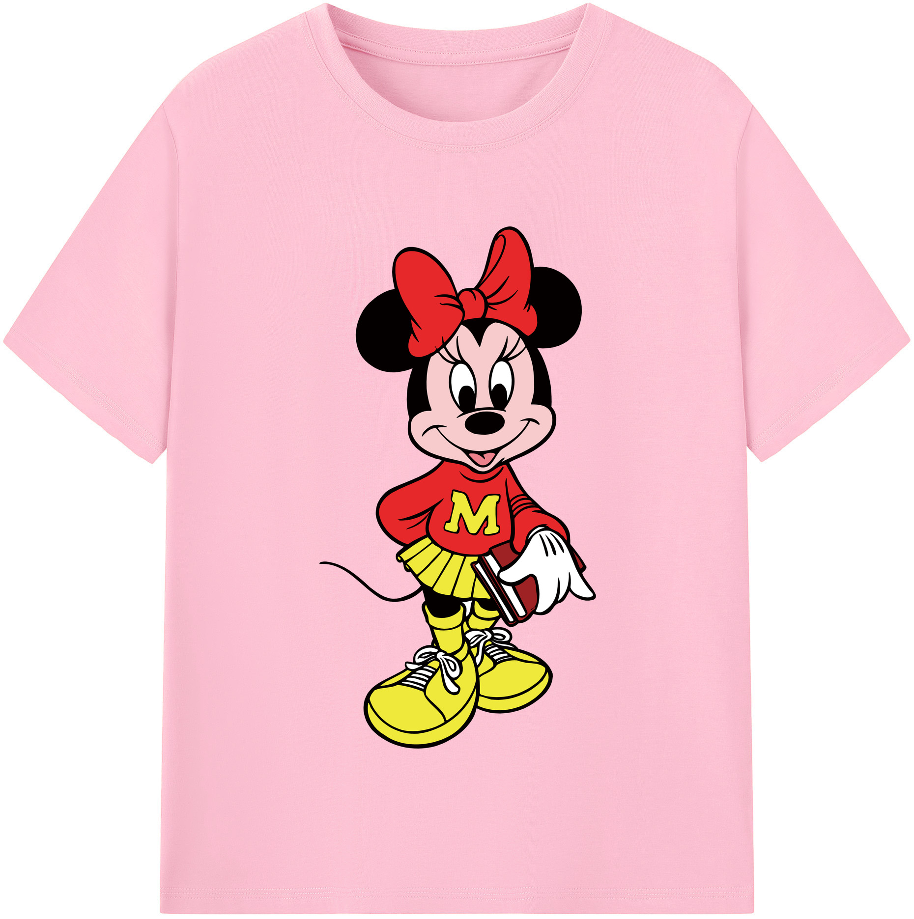 （画像用） ミッキーマウス Mickey Mouse 綿100％半袖Tシャツ（フロントプリント）