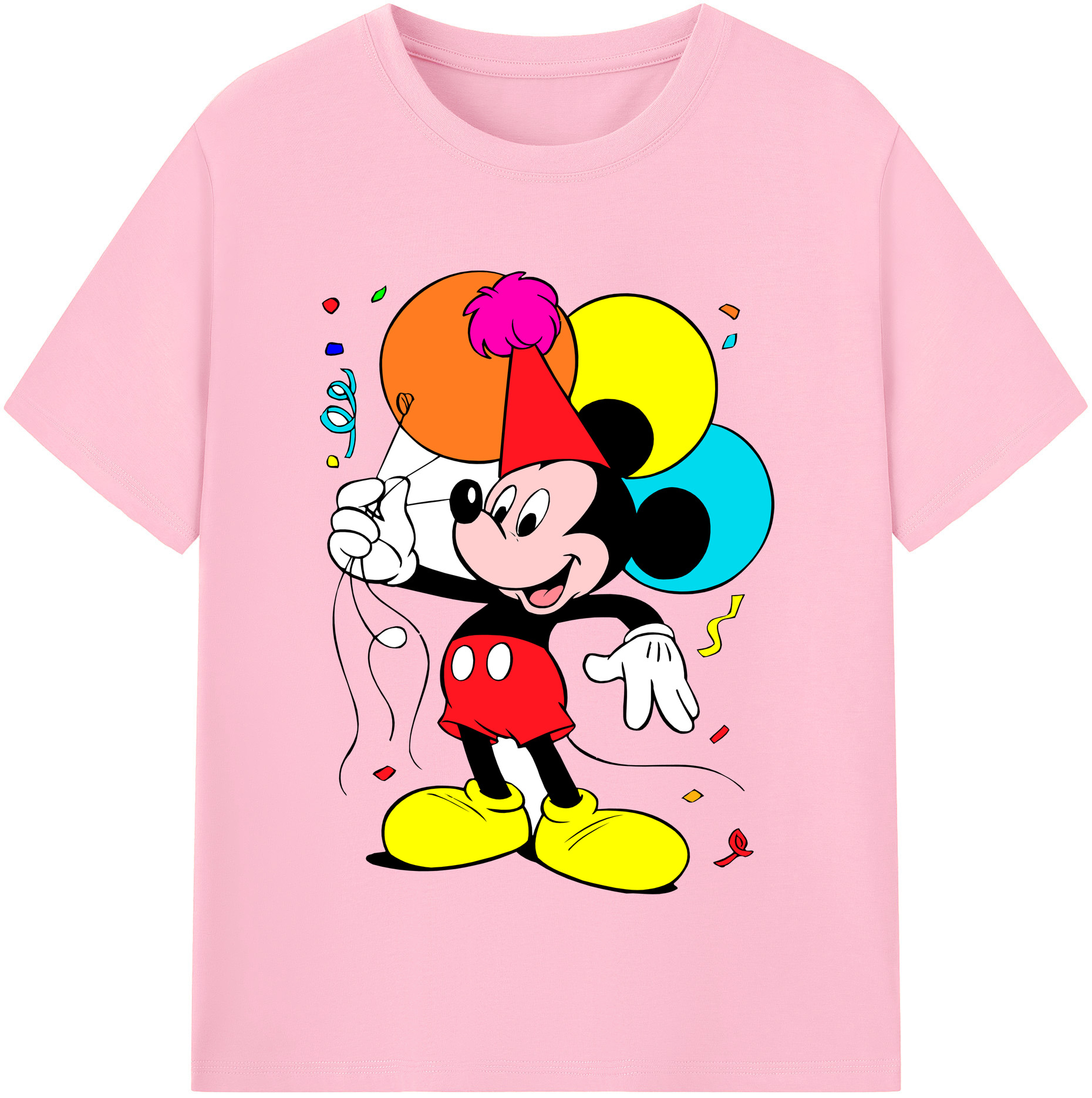 （画像用） ミッキーマウス Mickey Mouse 綿100％半袖Tシャツ（フロントプリント）